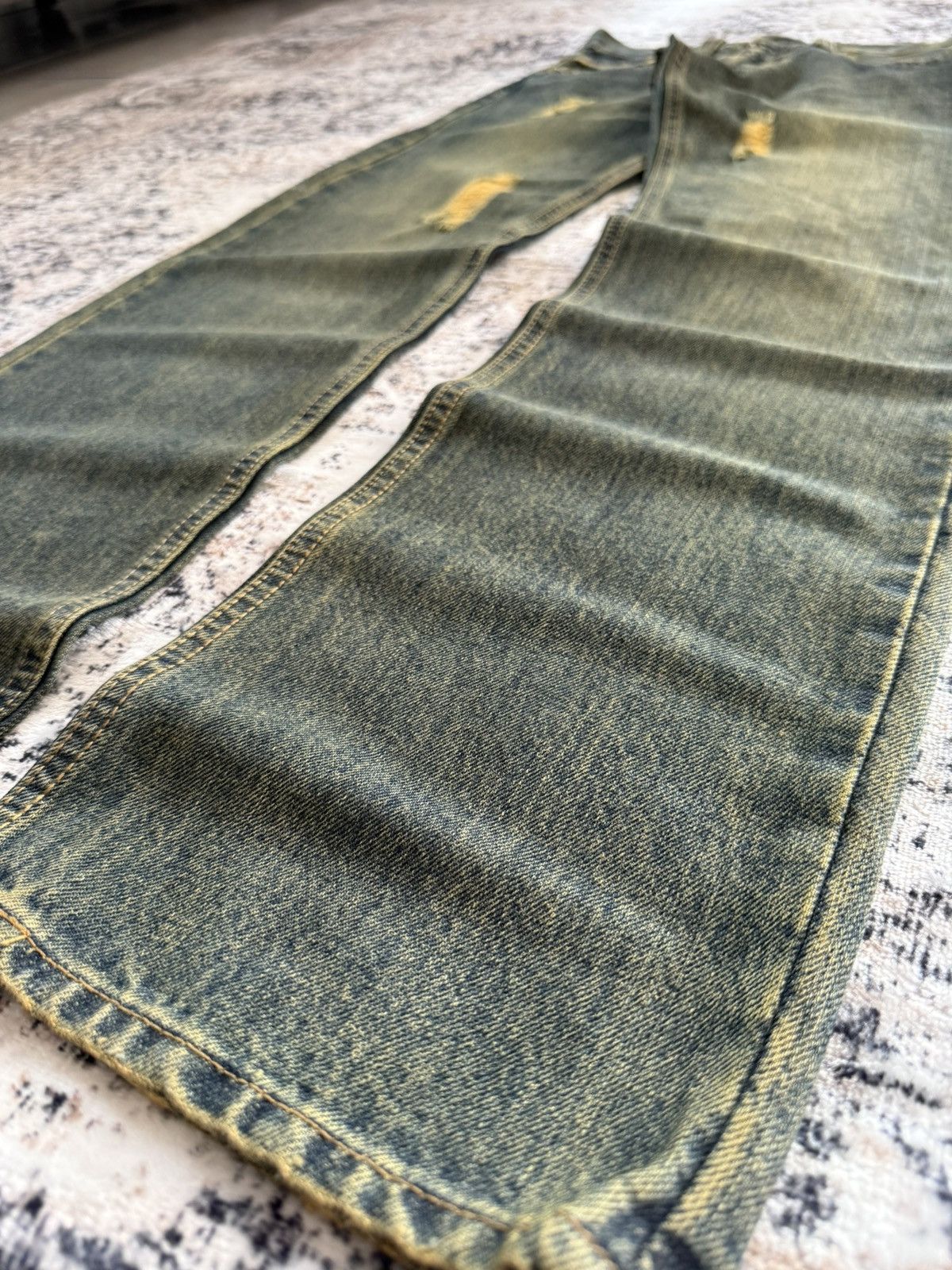 Hysteric Glamour Root Three Japan Mud Wash Distressed Studded Jeans Size US 29 - 12 Thumbnail