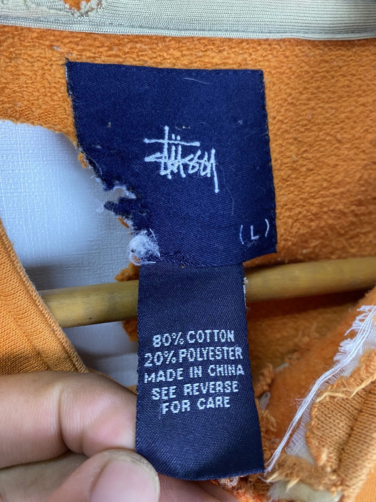 Stussy Stussy big hole distress style sweater Size US L / EU 52-54 / 3 - 11 Thumbnail