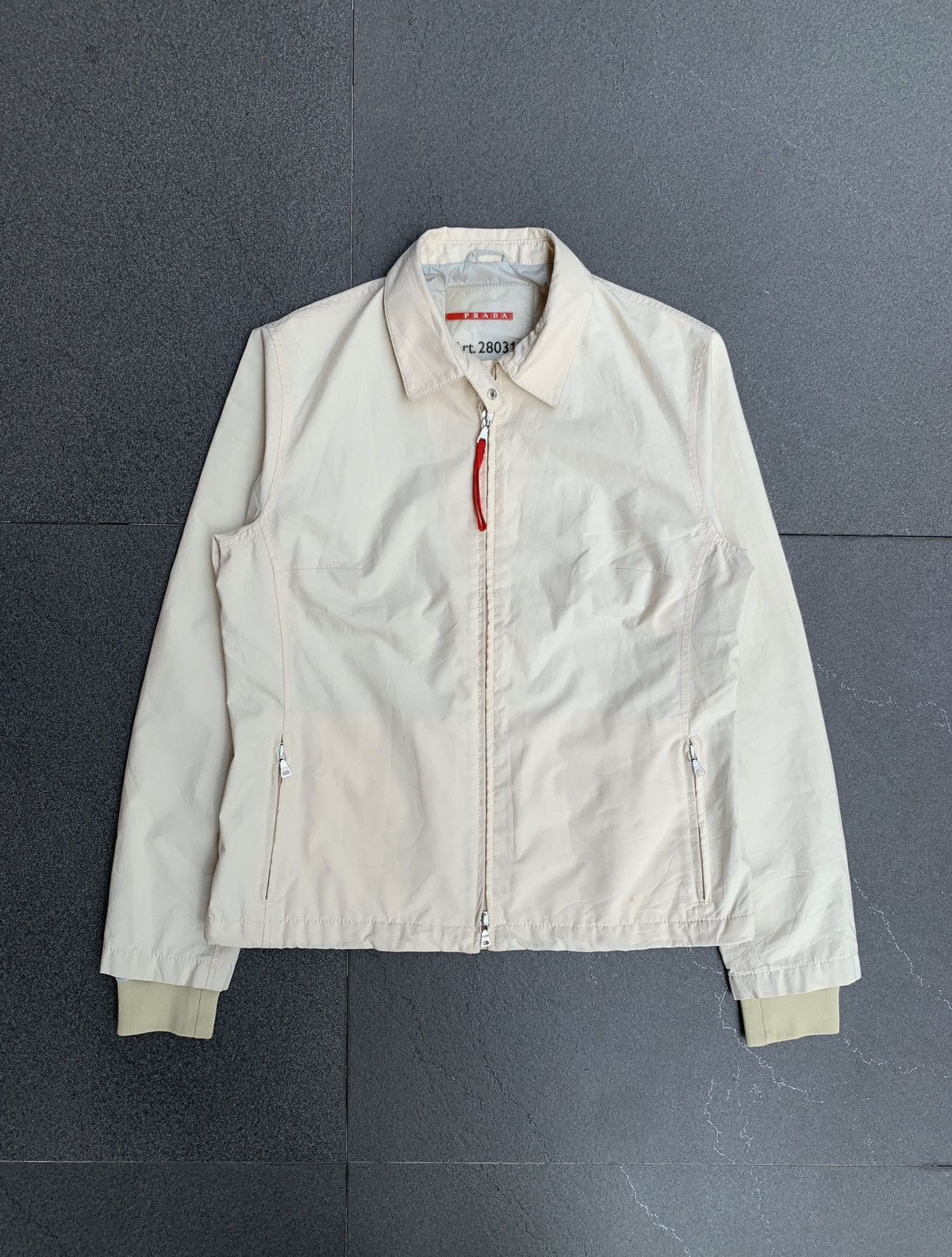 image of Prada Goretex Light Jacket in Cream, Men's (Size Small)