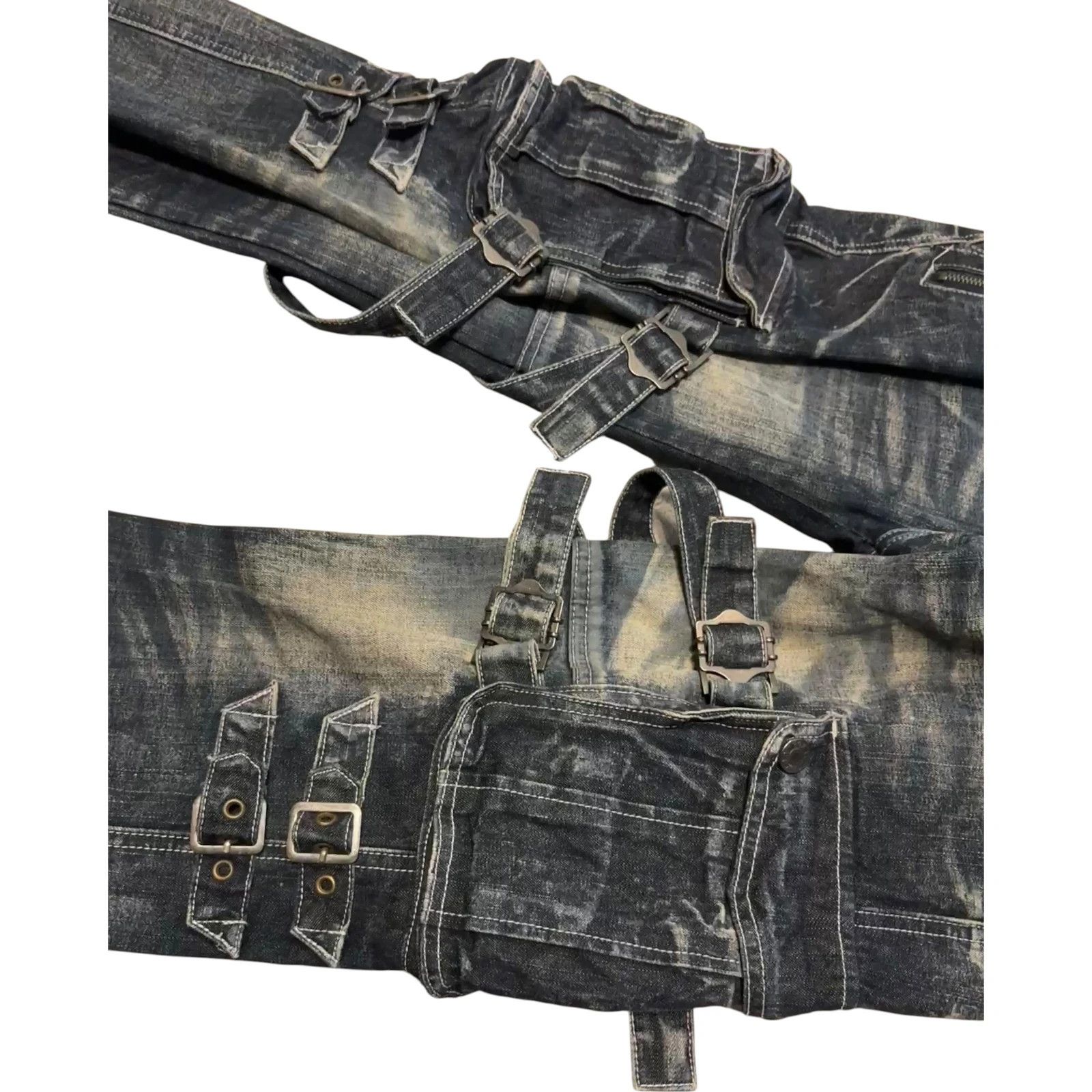 LOWBOX Lowbox blue utility cargo bondage denim jeans Size US 30 / EU 46 - 7 Thumbnail