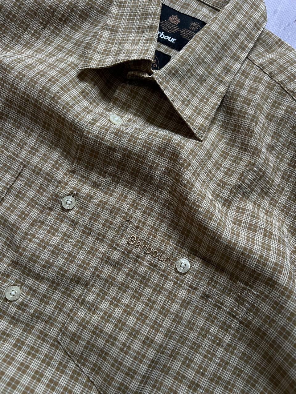 Barbour Barbour Linen Mix Short Sleeve Check Summer Shirt Size XL Size US XL / EU 56 / 4 - 3 Thumbnail