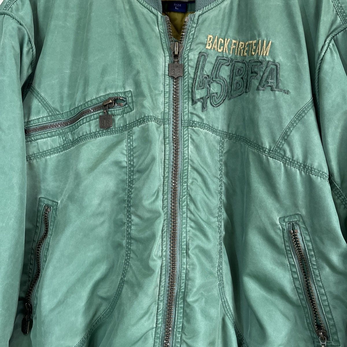 45rpm × Vintage Vintage 45RPM BFA Back Fire Bomber Jacket Size US L / EU 52-54 / 3 - 10 Thumbnail