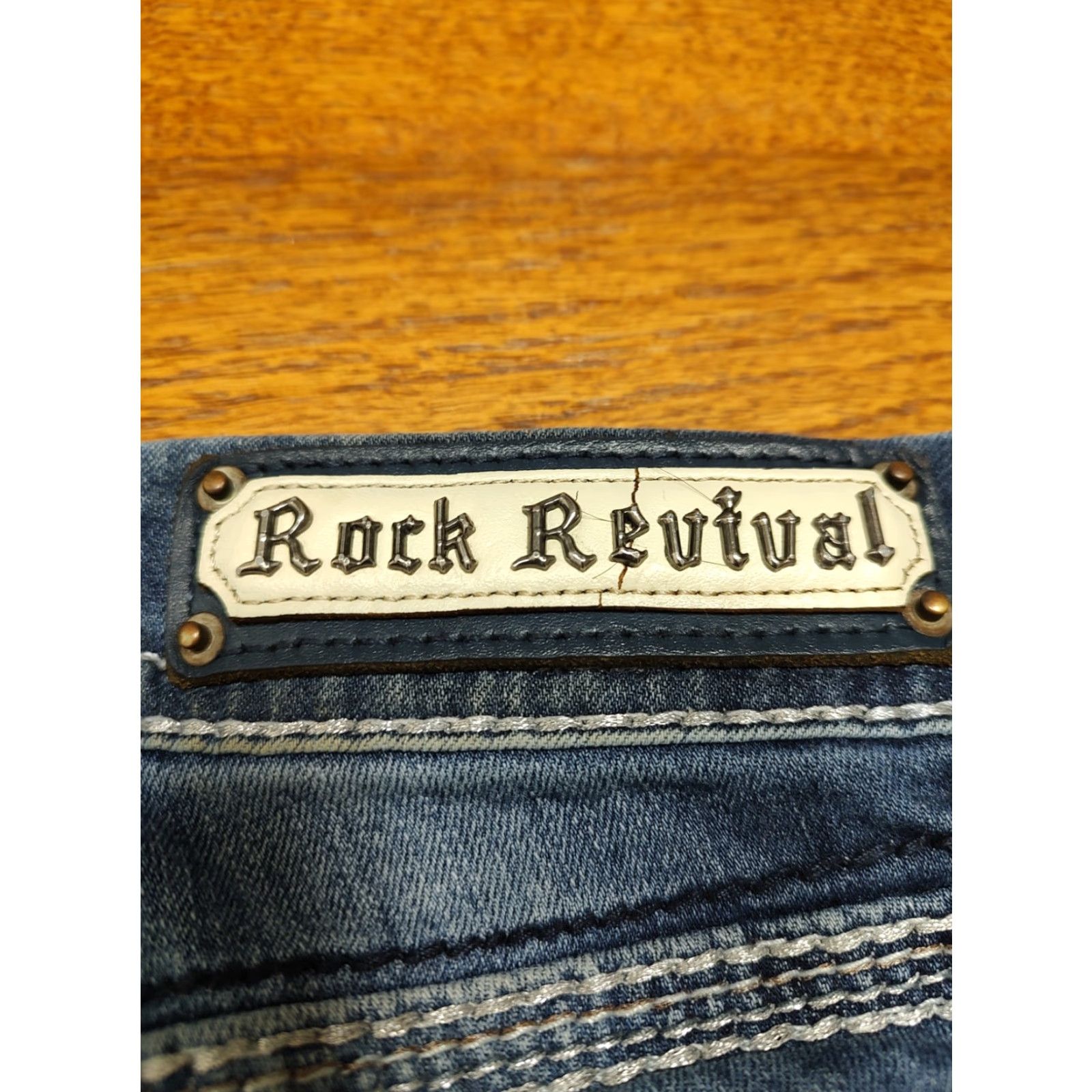 Vintage VINTAGE Rock Revival Allie Skinny Womens 26 X 29 Inseam Denim Distressed Blue Jeans Size 26" / US 2 / IT 38 - 5 Thumbnail