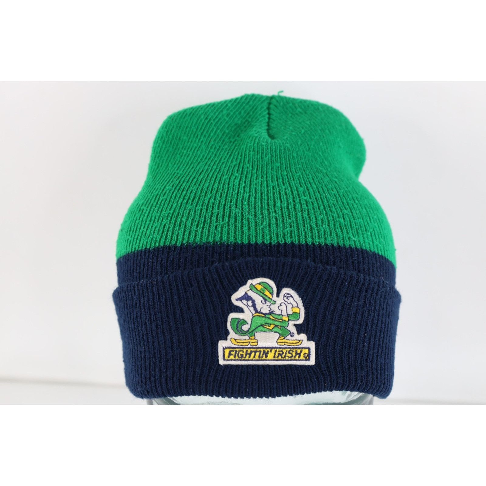 Vintage Vintage 90s Notre Dame University Winter Beanie Hat Size ONE SIZE - 1 Thumbnail