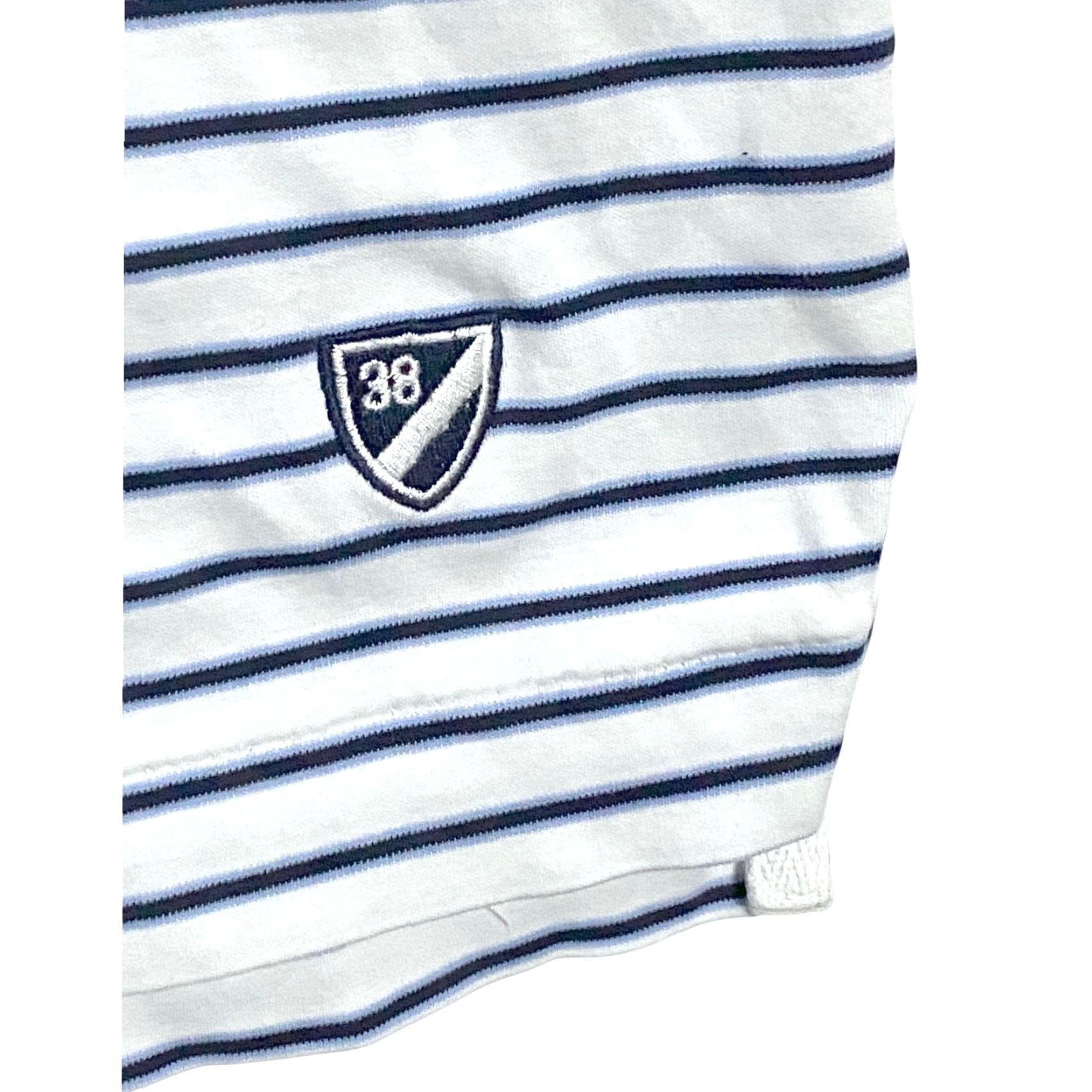 Cremieux Cremieux Polo Shirt White Blue Striped Mens M Preppy Nautical Coastal Shirt Mens M White Blue Striped Polo Shirt Size US M / EU 48-50 / 2 - 2 Thumbnail