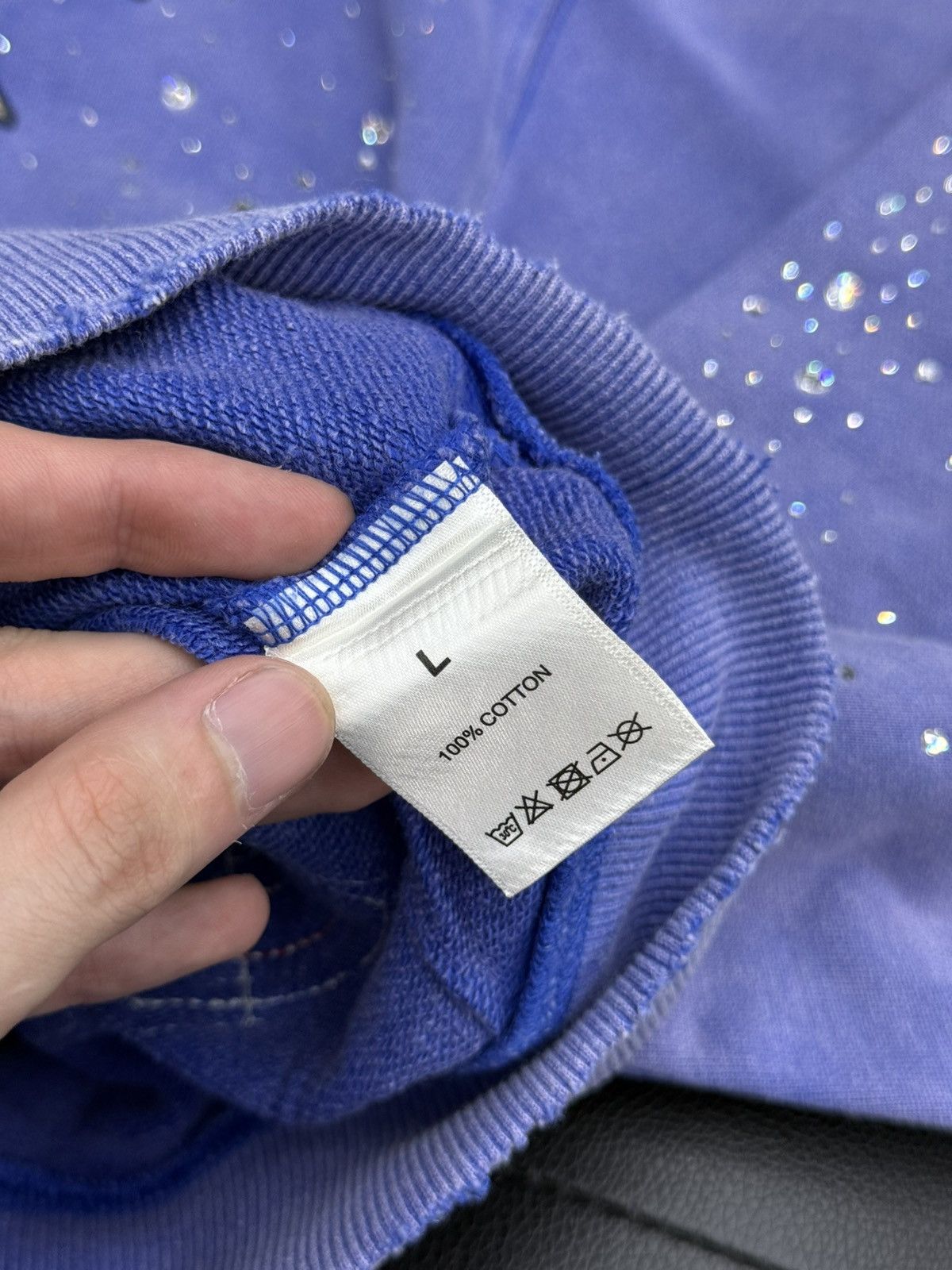 Vale Valley Hoodie Stone Zip Up Blue Crystals Size Large (NEW) Size US L / EU 52-54 / 3 - 10 Thumbnail