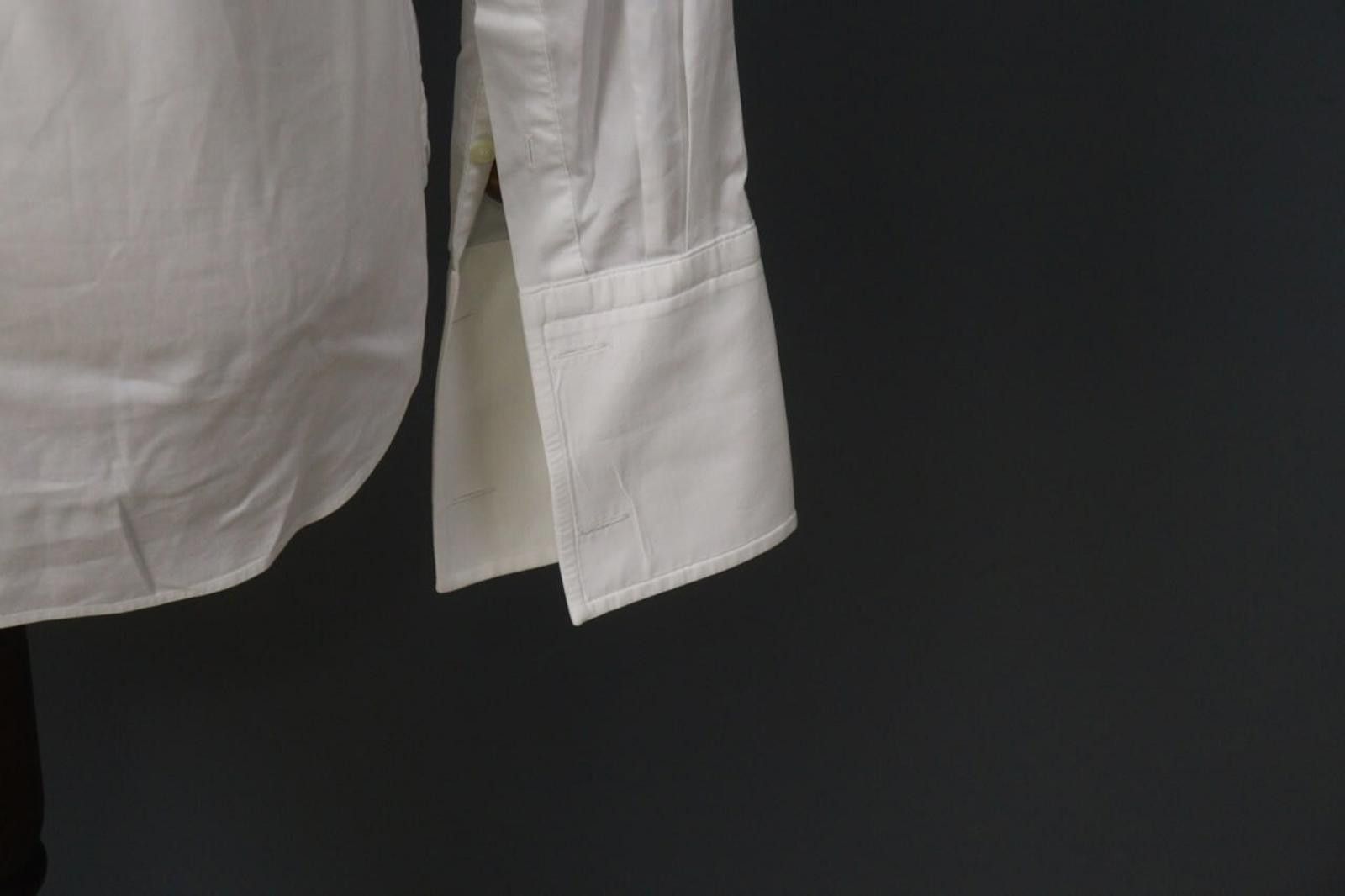Designer Boggi White Cotton Collared Button Front Dress Shirt Size 40 Size 38R - 10 Thumbnail