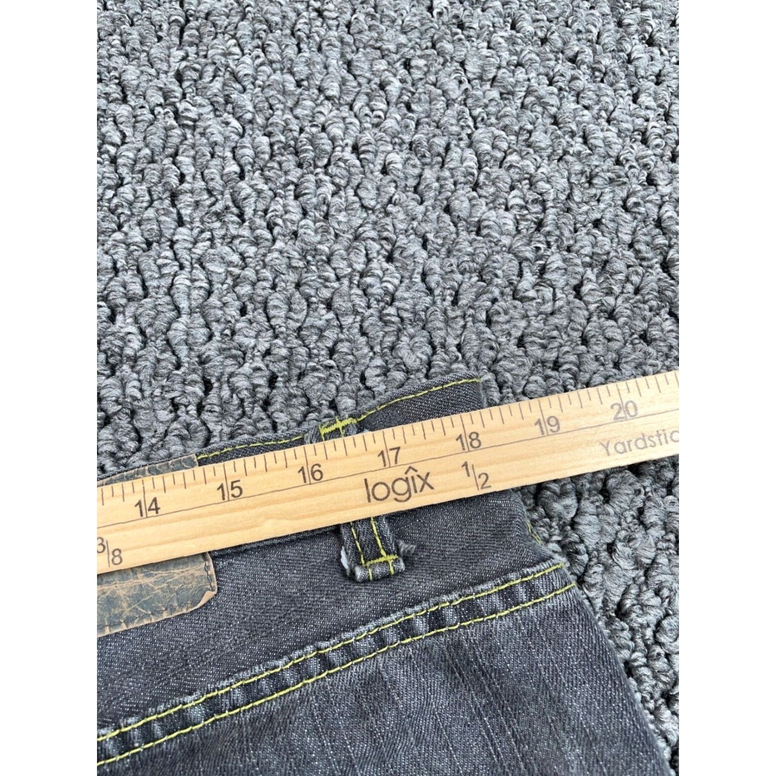 Vintage VINTAGE Y2K Men's Baggy Fit Jeans 38/32 Dark Gray Denim Loose Straight 90s Grunge Retro Size US 37 - 5 Thumbnail