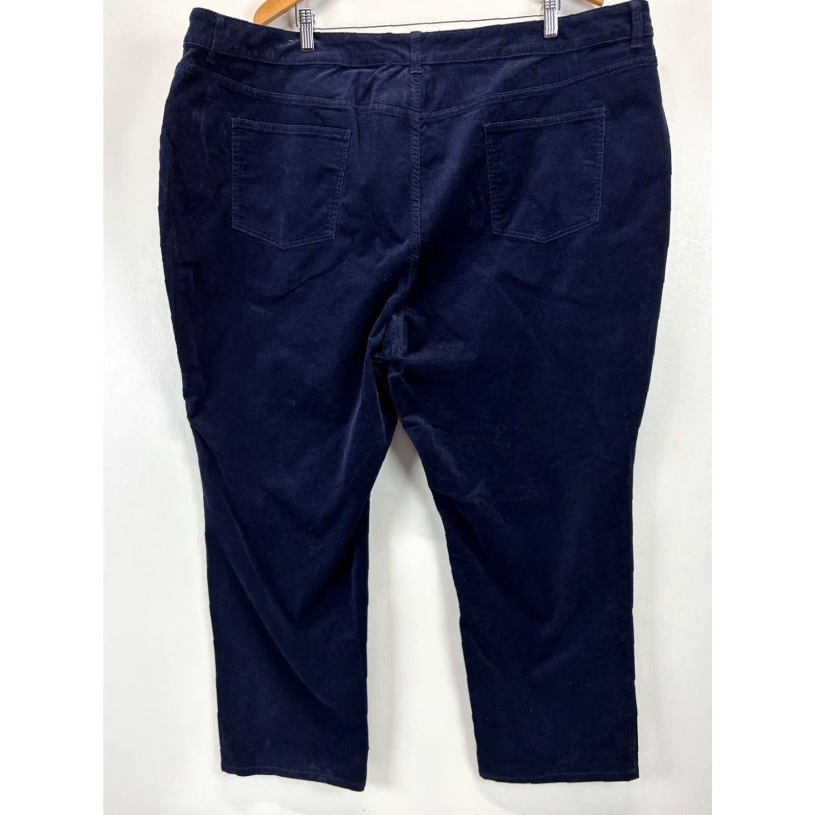 Talbots NEW Talbots Plus Size 26W Navy Corduroy Straight Leg Pants Women’s Size 26" / US 2 / IT 38 - 3 Thumbnail