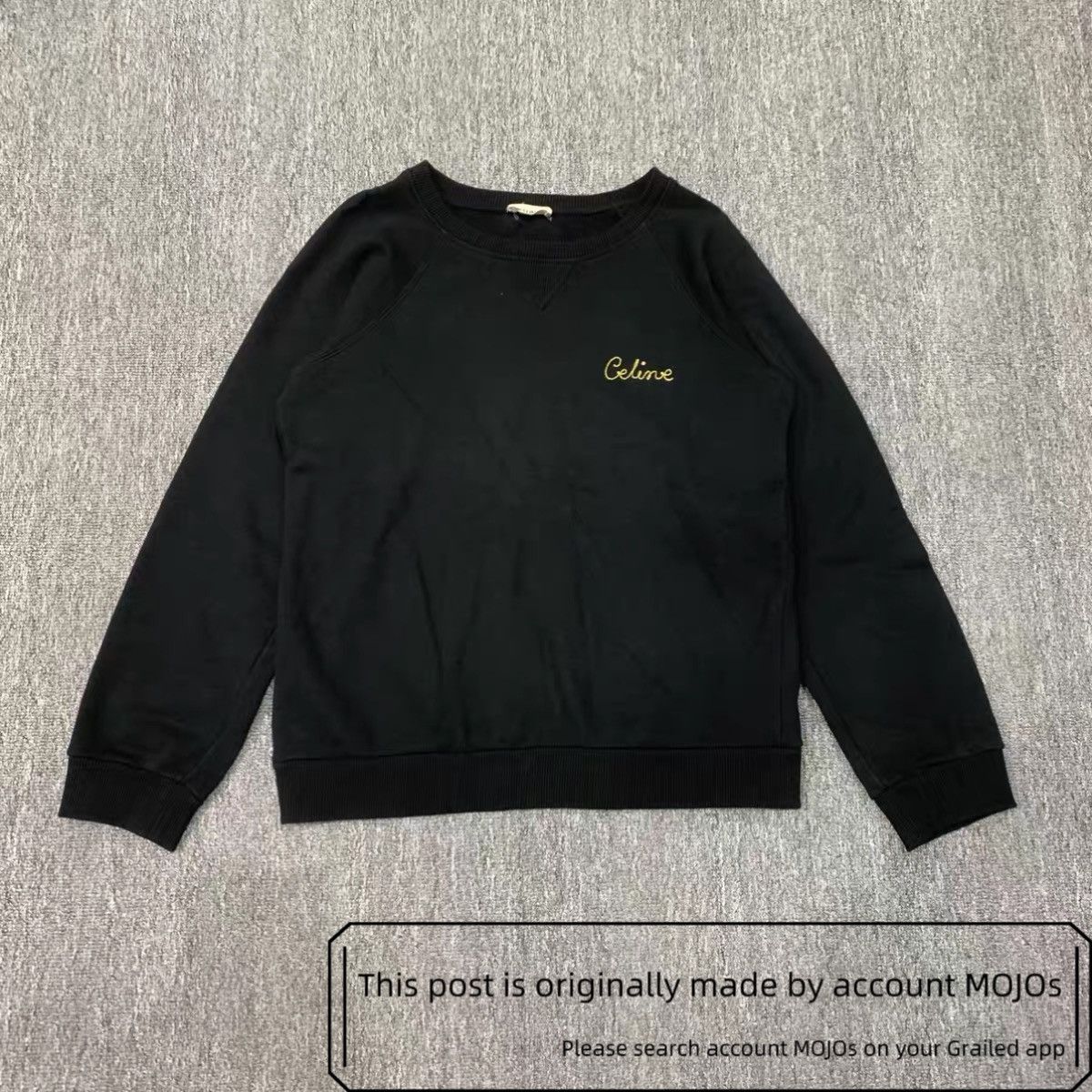 Celine Sz M Celine Golden Logo Stitch Crewneck Sweatshirt mojos2128 Size US M / EU 48-50 / 2 - 1 Thumbnail