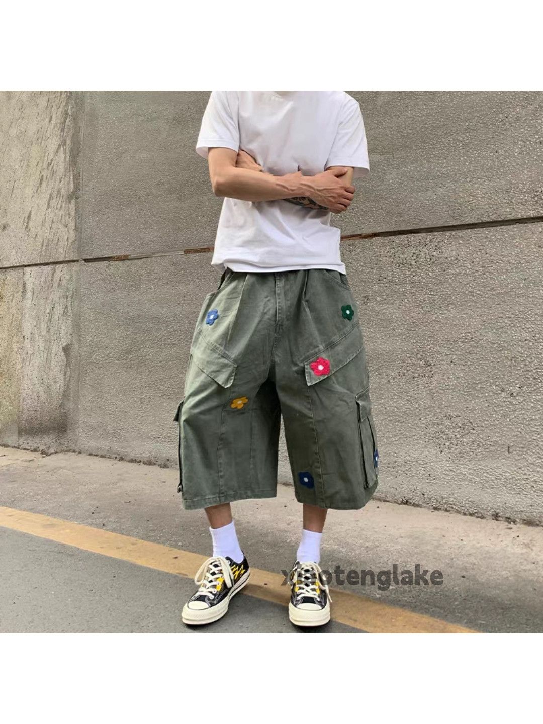 Designer Unisex outdoor utility loose baggy skate carpenter shorts Size US 32 / EU 48 - 4 Thumbnail