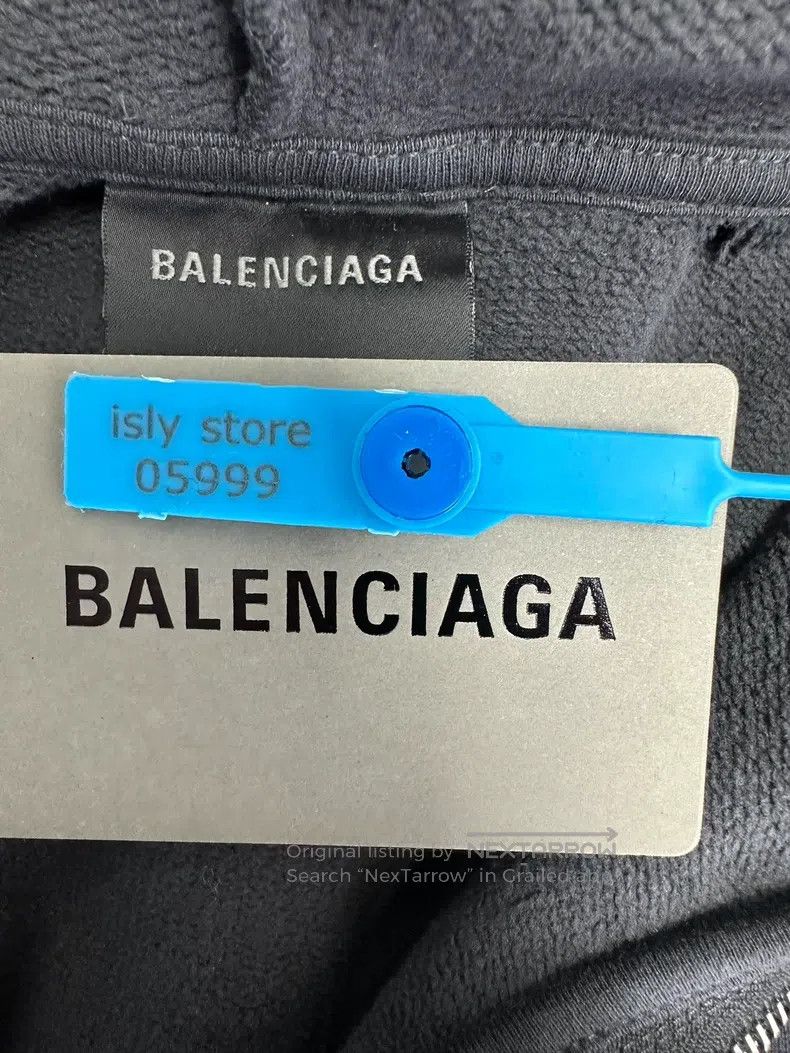 Balenciaga Balenciaga Solid Color Open Front Hooded Sweatshirt Size US M / EU 48-50 / 2 - 4 Thumbnail