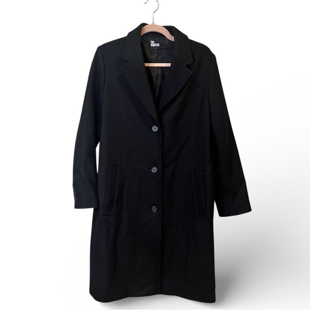 The Kooples The Kooples Black Wool Blend Tailored Long Coat NWT EU 38 U Size M / US 6-8 / IT 42-44 - 3 Thumbnail