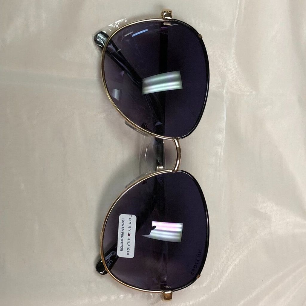 Tommy Hilfiger Tommy Hilfiger Black & Gold Round Frame Sunglasses Size ONE SIZE - 3 Thumbnail