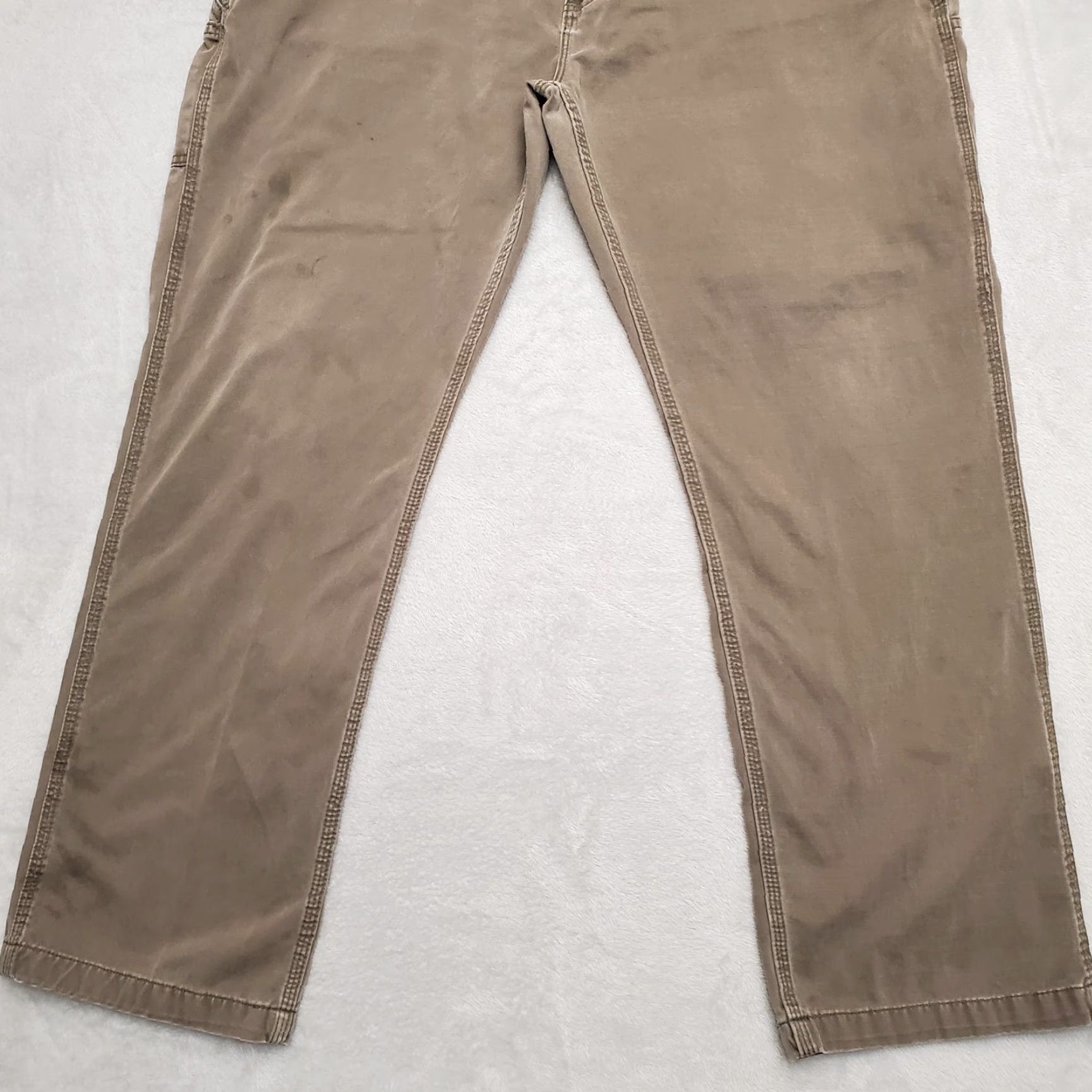Carhartt VINTAGE Carhartt Pants Men 42x32 Green Twill Relaxed Carpenter Cargo Workwear B324 DFE Size US 42 / EU 58 - 2 Thumbnail
