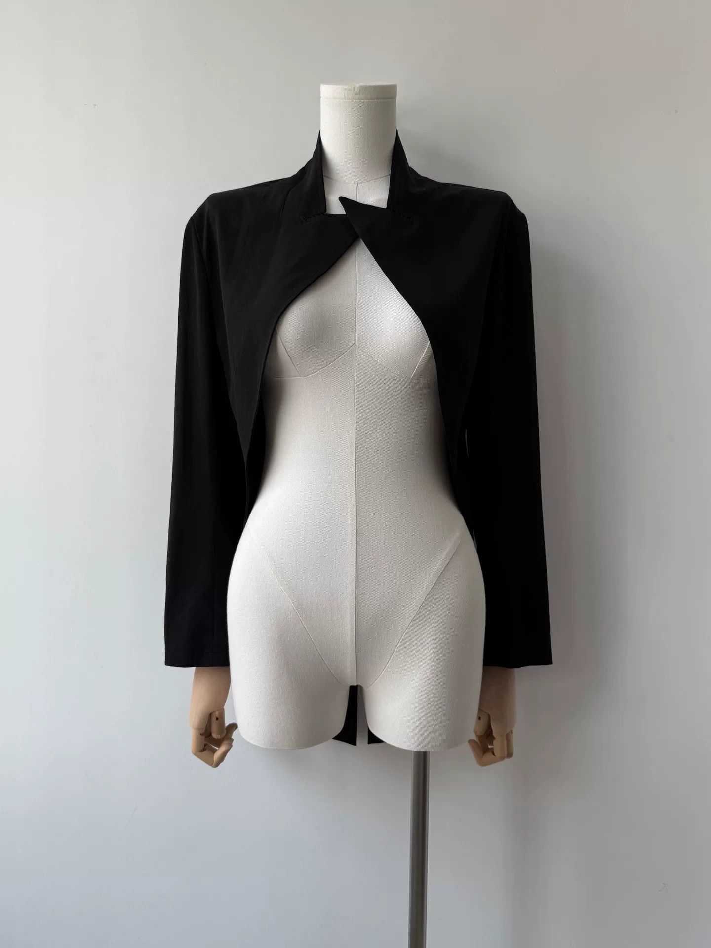 Y's Yohji Yamamoto Y's Black Tailored Smoking Jacket Size ONE SIZE - 1 Thumbnail