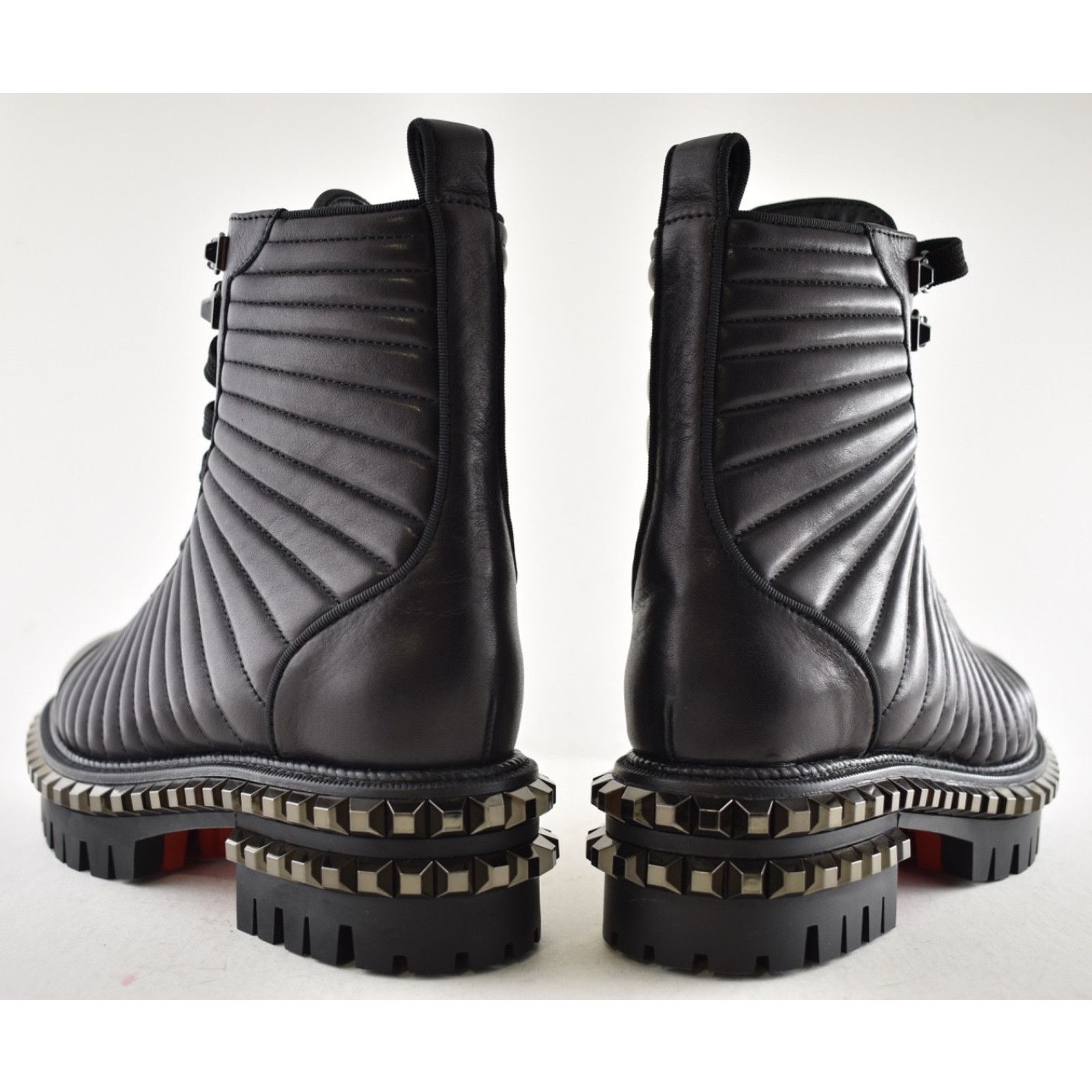 Christian Louboutin Christian Louboutin Yetota Flat Calf Leather Black Spike Size US 6.5 / IT 36.5 - 10 Thumbnail