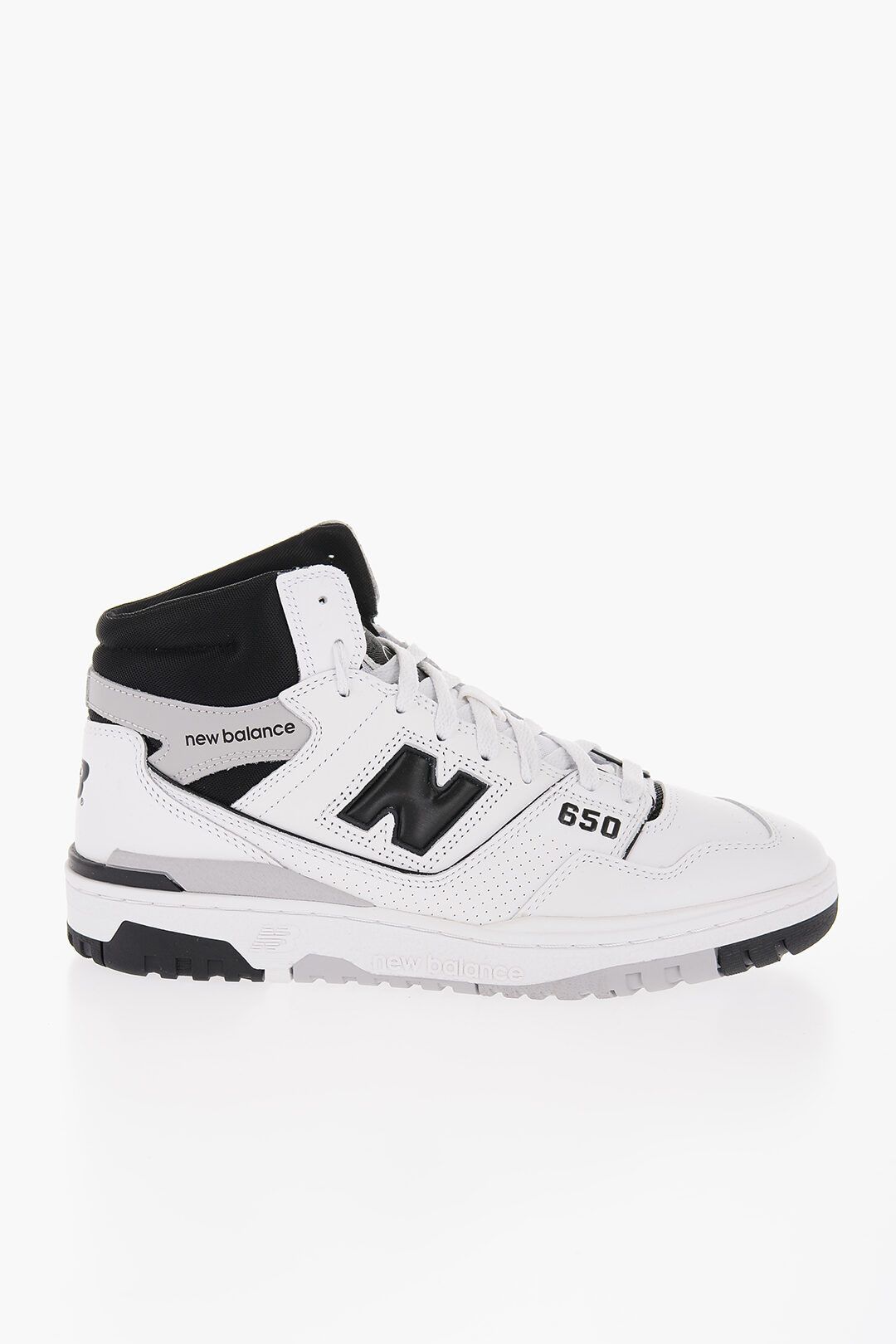 image of New Balance Og1Mm0424 Leather Hi-Top Sneakers In White Black, Men's (Size 13)