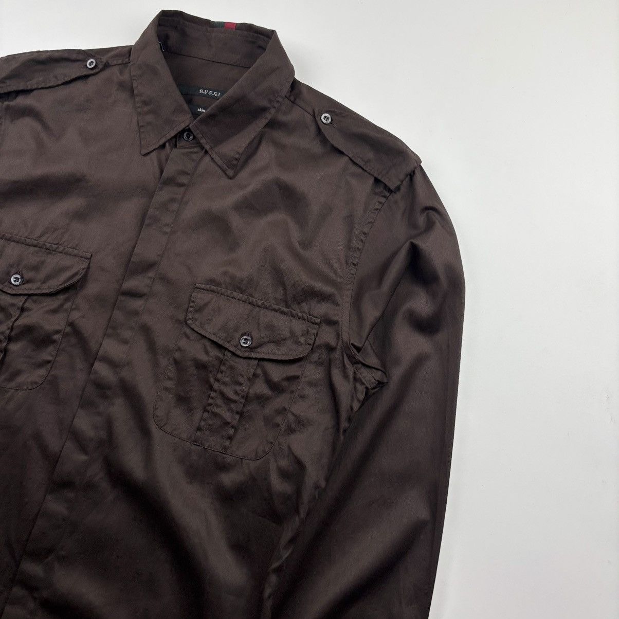 Gucci Gucci Officer Shirt Size US XS / EU 42 / 0 - 3 Thumbnail