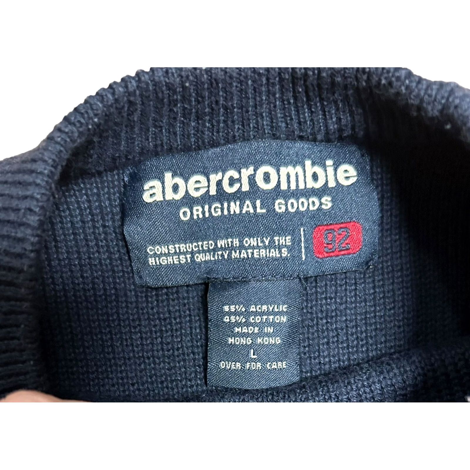 Abercrombie & Fitch VINTAGE Abercrombie & Fitch Original Goods 92 Pullover Sweater Adult Large Blue Gray Knitted Y2K Mens Size US L / EU 52-54 / 3 - 5 Thumbnail