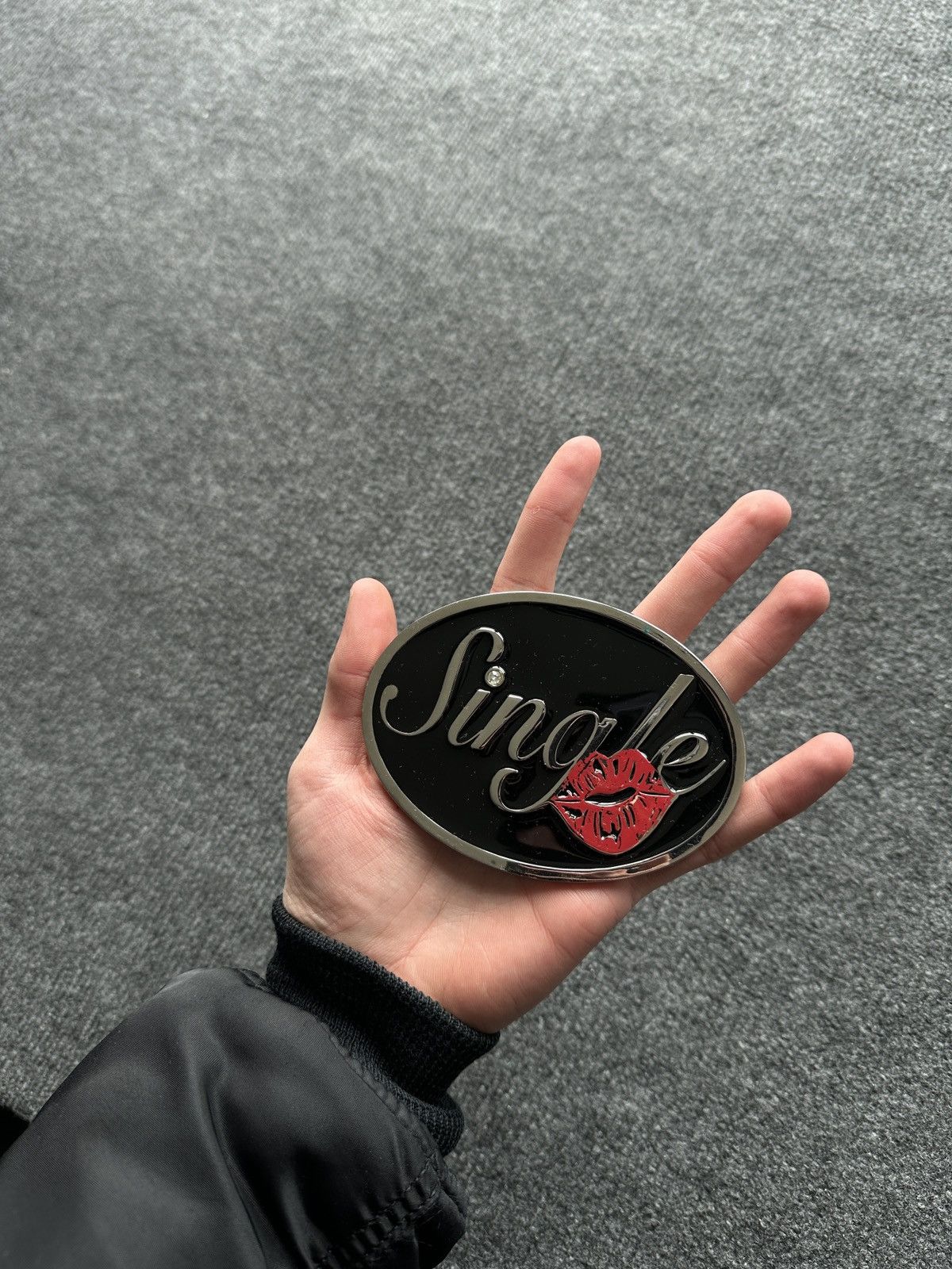 Other RARE🚨 SINGLE 💋 BUCKLE BLACK SILVER LOGO ONLY BUCKLE Size ONE SIZE - 1 Thumbnail