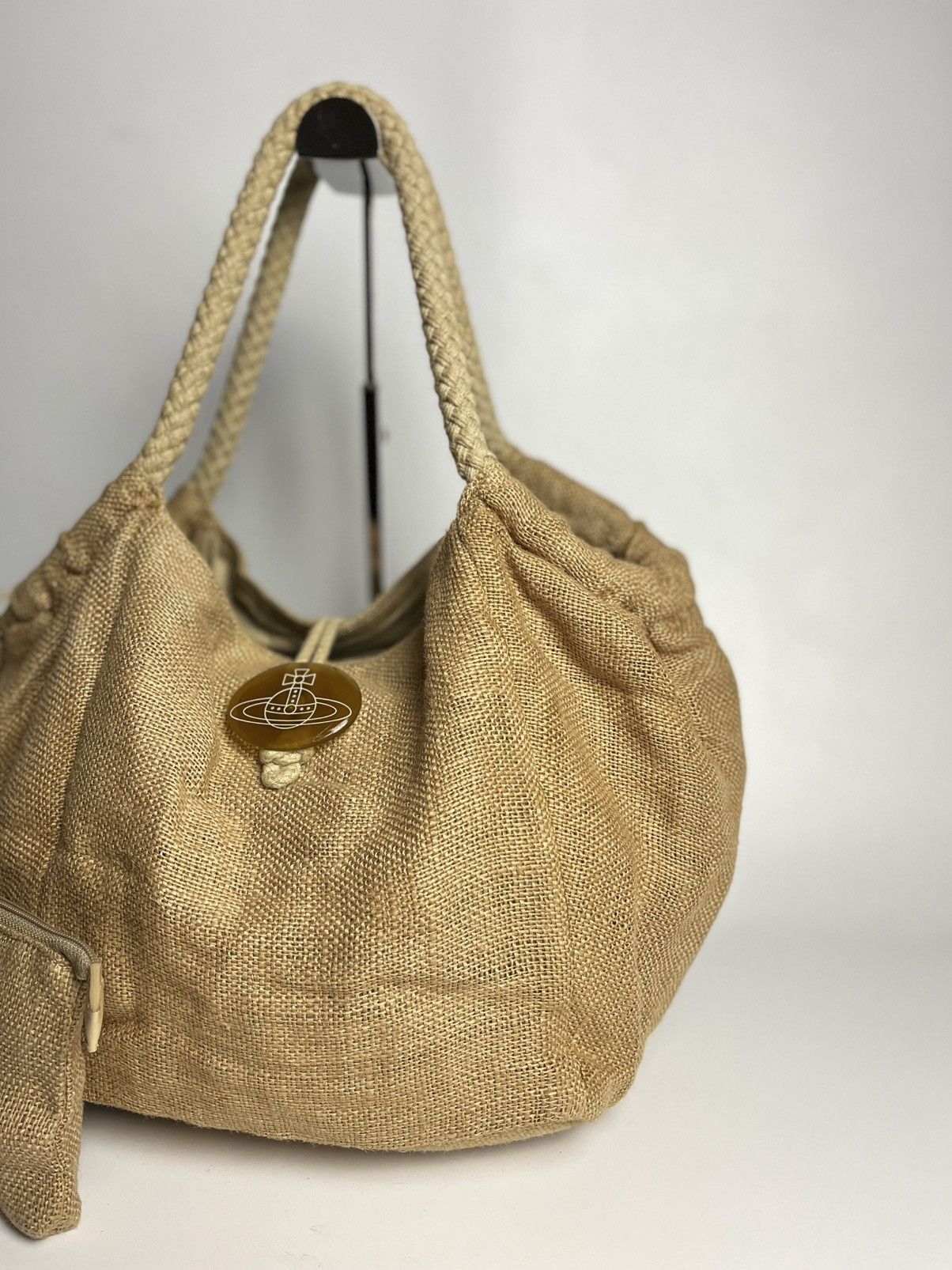 Vivienne Westwood Vivienne Westwood Beige Cloth Jute Hand Bag Size ONE SIZE - 4 Thumbnail