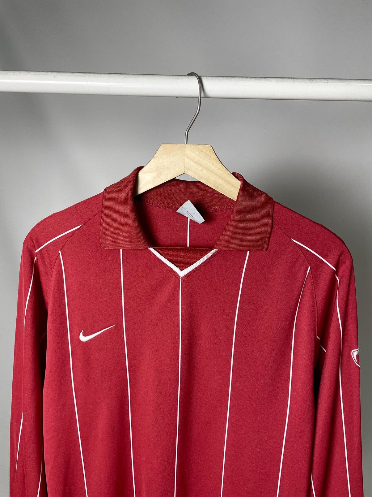 Nike Nike Vintage 🍒 Striped red Jersey long sleeve tee shirt t Size US S / EU 44-46 / 1 - 1 Thumbnail