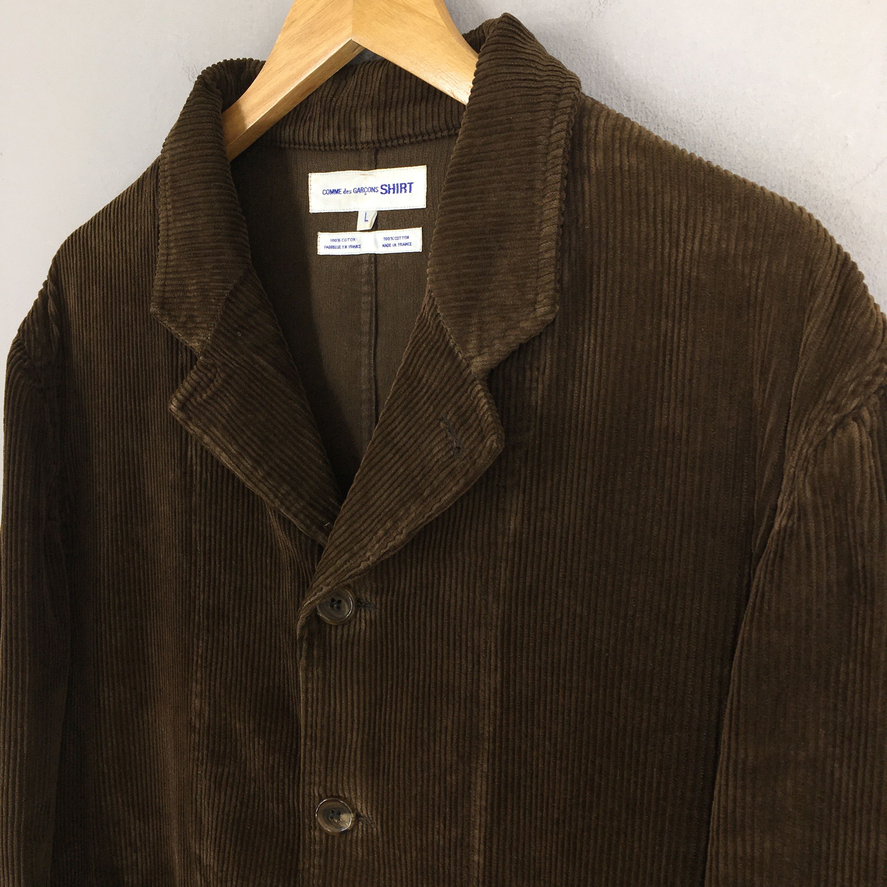 Comme des Garcons Comme Des Garcons Homme Brown Corduroy Jacket Large Size US L / EU 52-54 / 3 - 4 Thumbnail