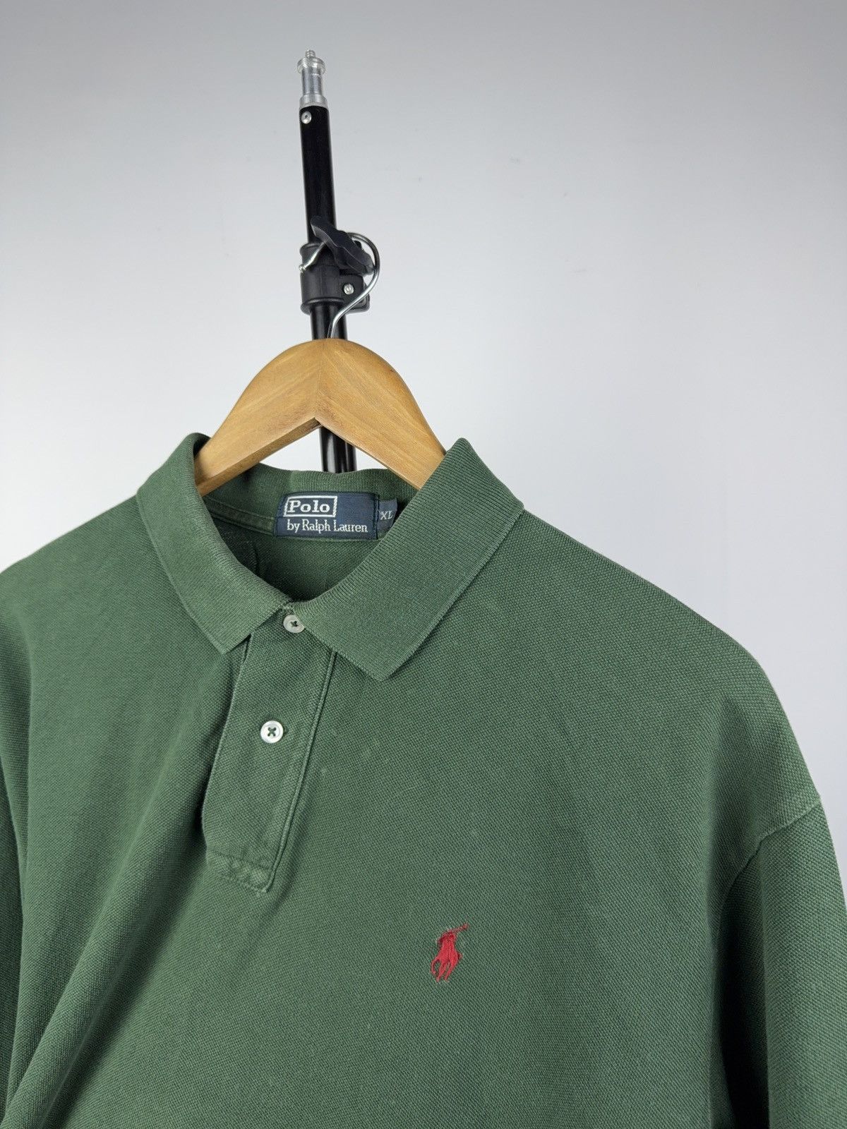 Polo Ralph Lauren 90s Retro Vintage Polo Ralph Lauren Long Sleeve Shirt Green Size US XL / EU 56 / 4 - 4 Thumbnail