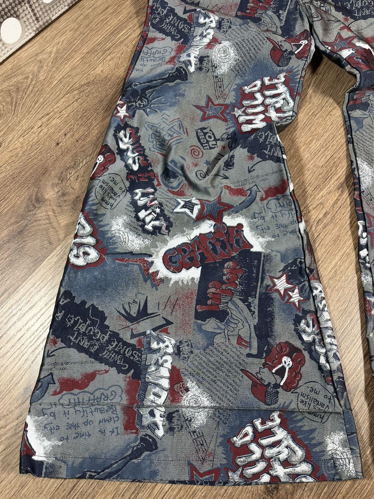 Rap Tees Y2K Wide Leg Graffiti Baggy Skate Vintage Hip Hop Rap Pants Size US 34 / EU 50 - 7 Thumbnail