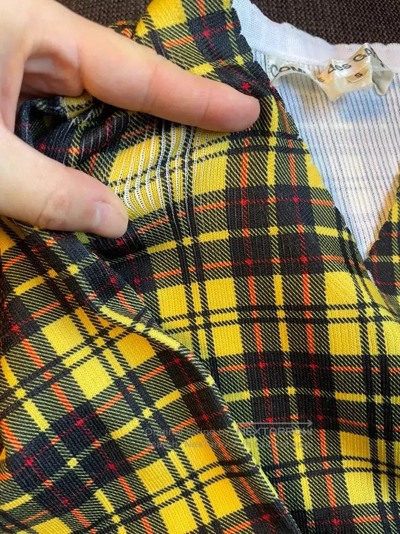 Comme des Garcons Comme Des Garcons Plaid three-quarter sleeve V-neck ruffle Size S / US 4 / IT 40 - 7 Thumbnail