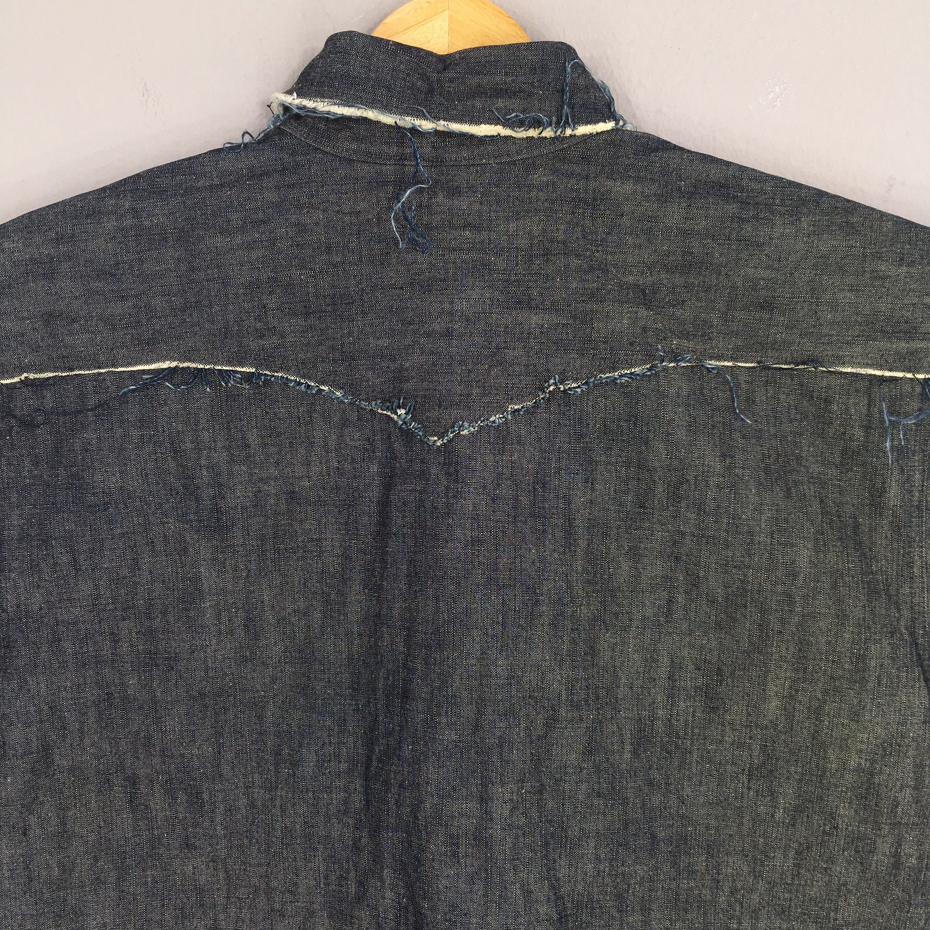 If Six Was Nine × Yoshiyuki Konishi Vintage 90s Ficce Jeans Denim Shirt Medium Size US M / EU 48-50 / 2 - 7 Thumbnail
