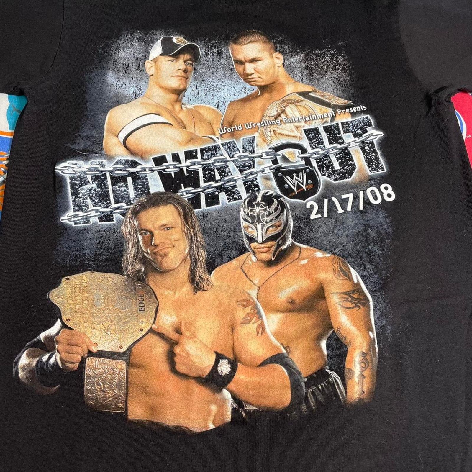Vintage × WWE × WWF VTG 2008 WWE No Way Out John Cena Randy Orton Wrestling Tee Size US M / EU 48-50 / 2 - 3 Thumbnail
