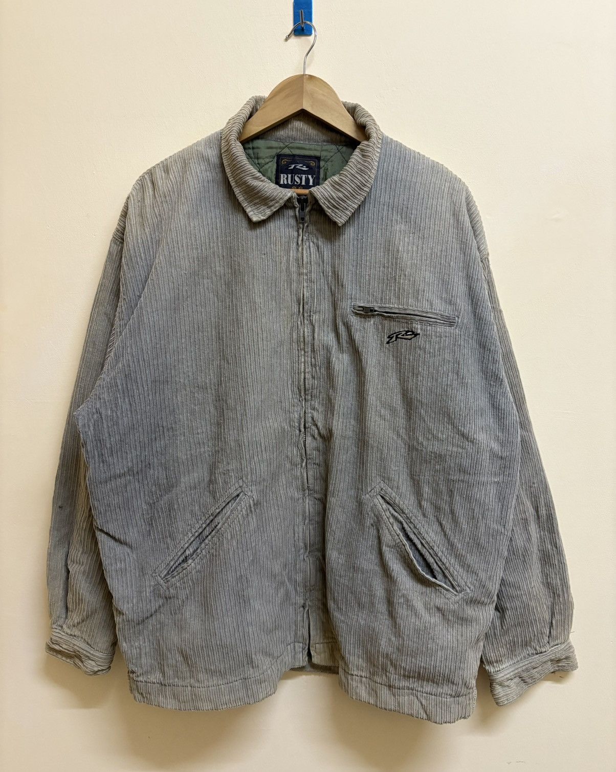 Quiksilver Vintage 90s Rusty Surf Corduroy Jacket Surfing Skateboard Size US L / EU 52-54 / 3 - 1 Thumbnail