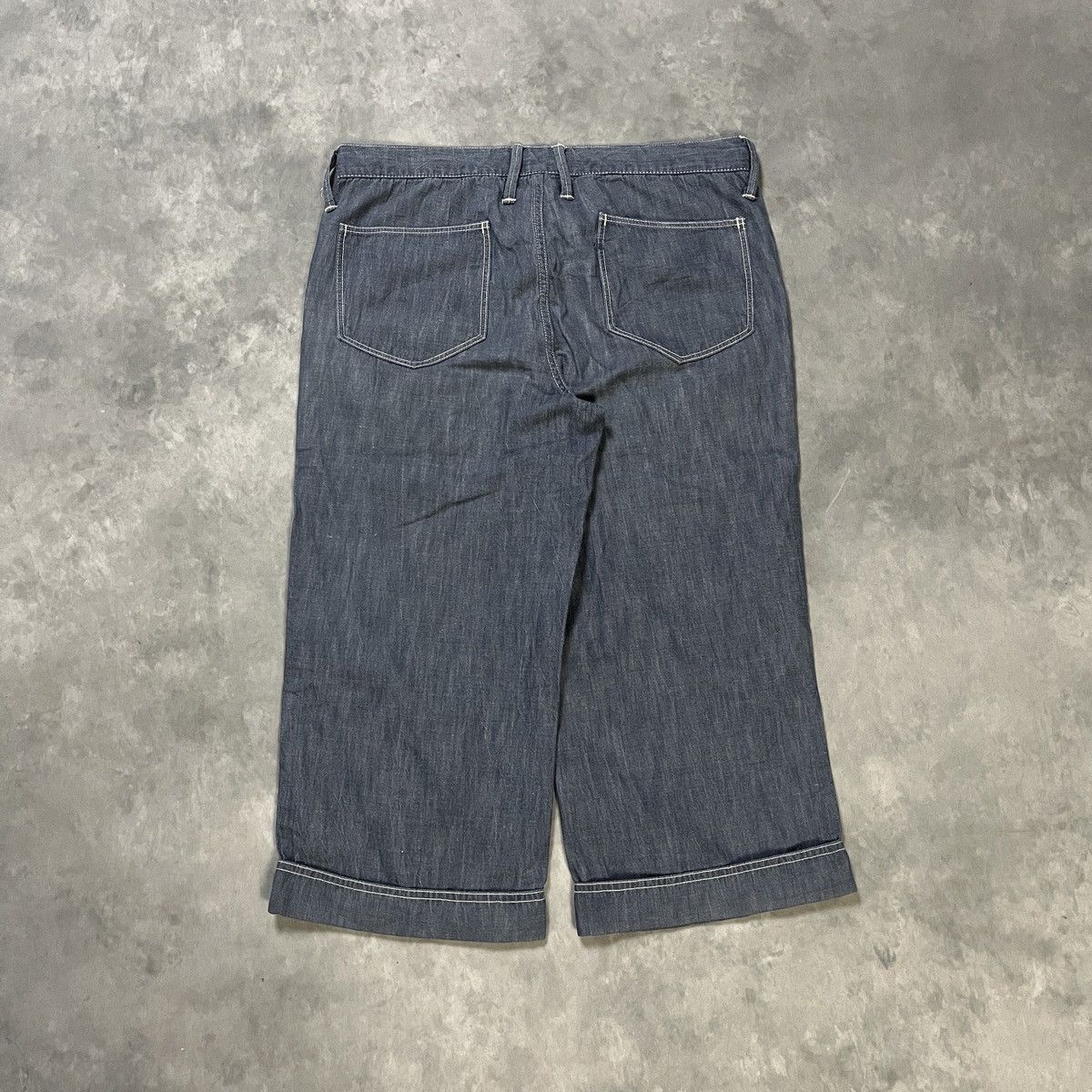 45rpm 45RPM Indigo Chambray Wide Cropped Work Pants Made in Japan Size US 29 - 5 Thumbnail