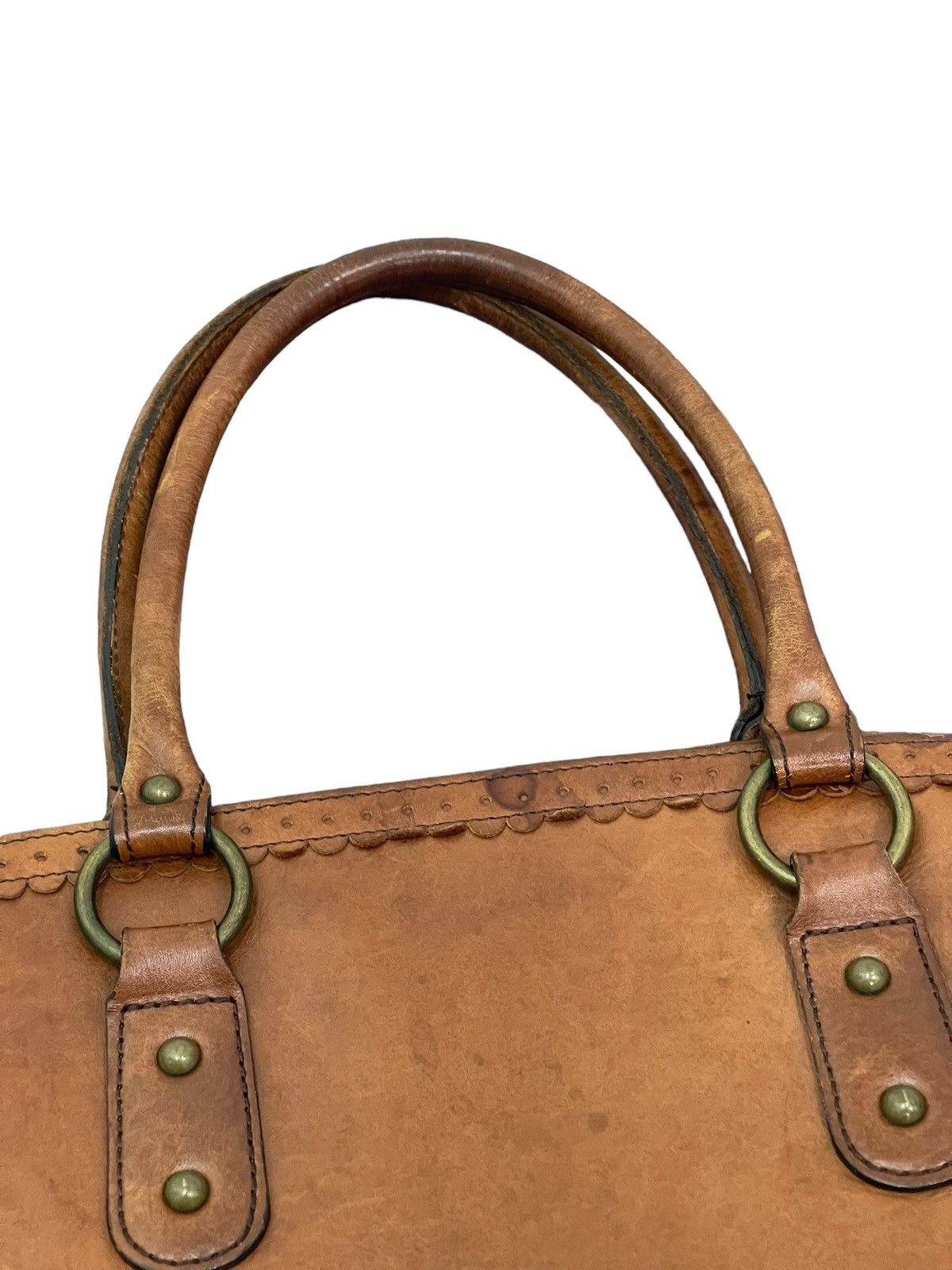 Japanese Brand Full Leather Patina Vintage Anna Sui Tote Bag 2🟩 Size ONE SIZE - 13 Thumbnail