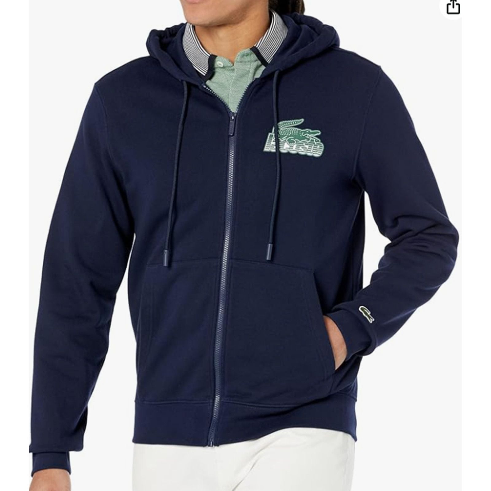 Lacoste Lacoste Long Sleeve Classic Fit Full Zip Graphic Hoodie 2XL Size US XXL / EU 58 / 5 - 1 Thumbnail