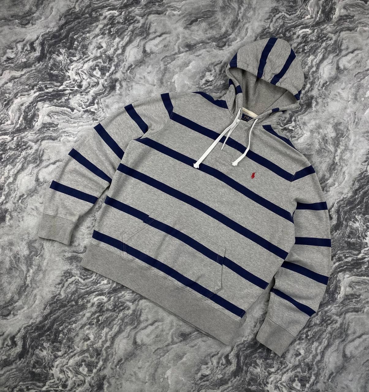 Polo Ralph Lauren Vintage Polo Ralph Lauren Rugby Striped Hooded Men Size XL Size US XL / EU 56 / 4 - 1 Thumbnail