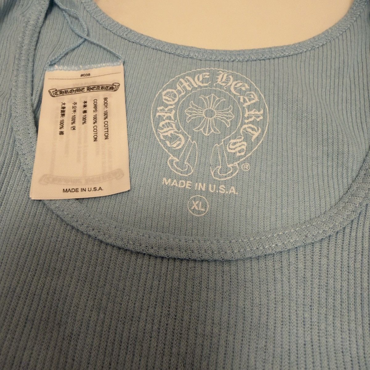 Chrome Hearts CHROME HEARTS BABY BLUE TANK TOP XL 🚫READ DESCRIPTION🚫 Size US XL / EU 56 / 4 - 2 Thumbnail