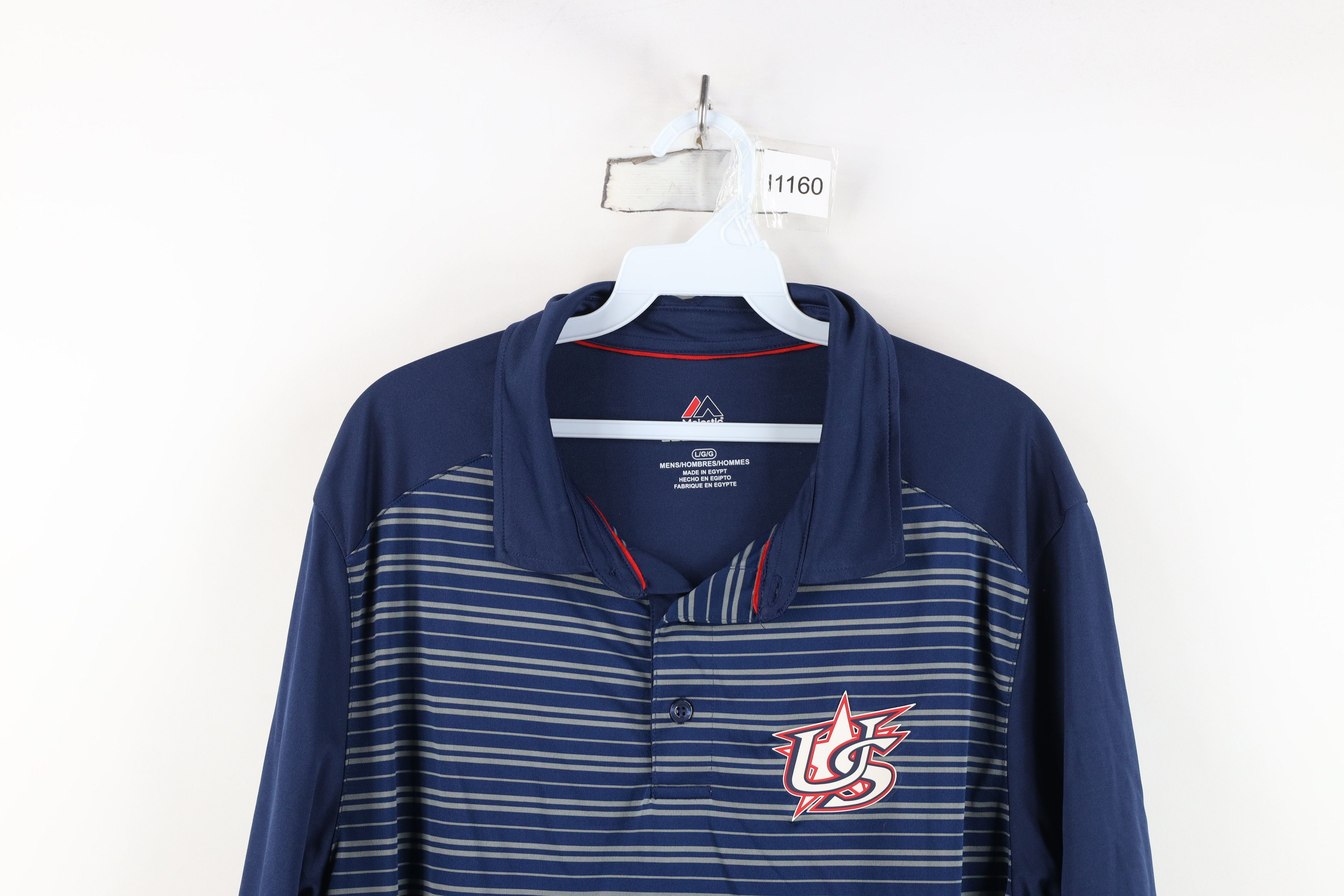 Majestic Majestic Baseball Classic Team USA Striped Golf Polo Shirt Size US L / EU 52-54 / 3 - 2 Thumbnail