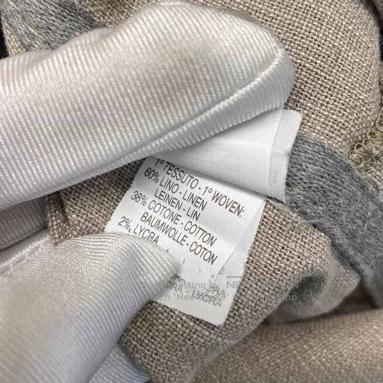 Brunello Cucinelli Brunello Cucinelli Khaki Cotton Linen Jacket Size M / US 6-8 / IT 42-44 - 5 Thumbnail
