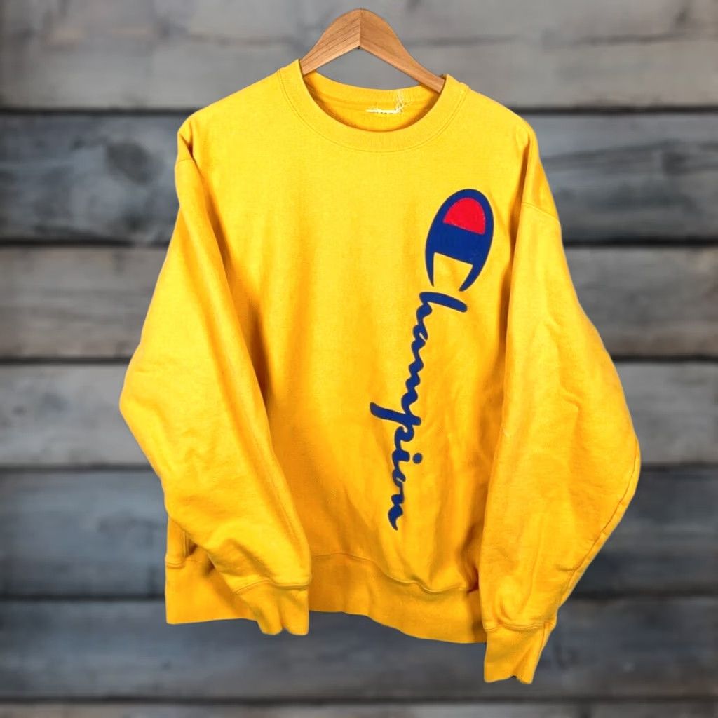 Champion Champion Sweatshirt 2XL Yellow Graphic Print Reverse Weave Crew Neck Heavyweight Men’s Pullover Size US XXL / EU 58 / 5 - 1 Thumbnail