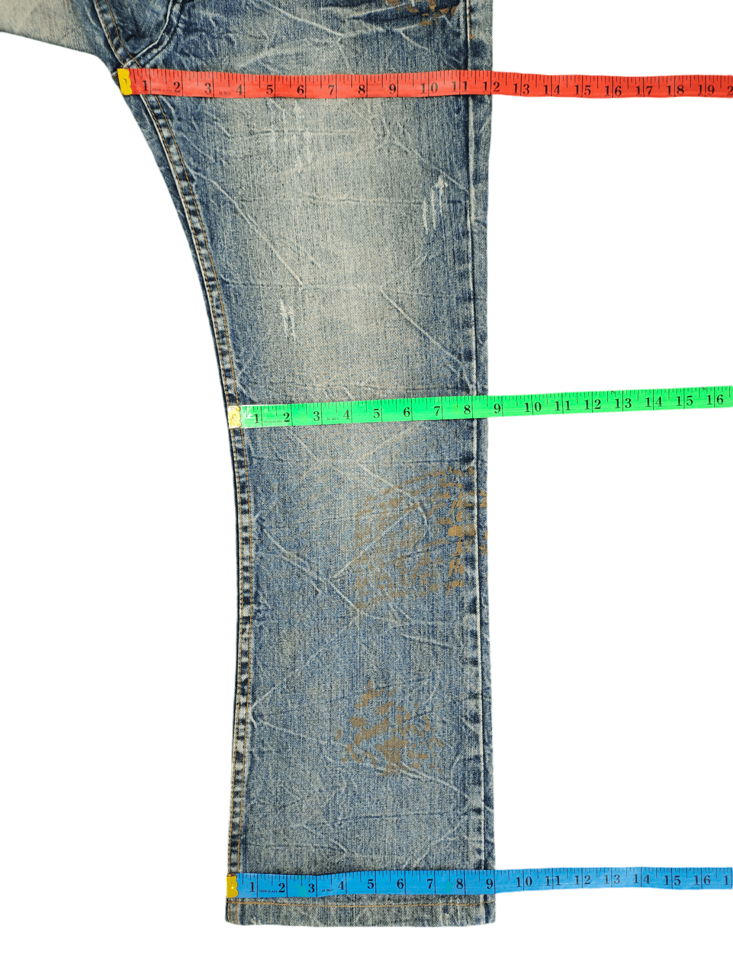 Hysteric Glamour Flare Jeans Legend Of Glamour Studded Distress Denim Bootcut Size US 30 / EU 46 - 13 Thumbnail