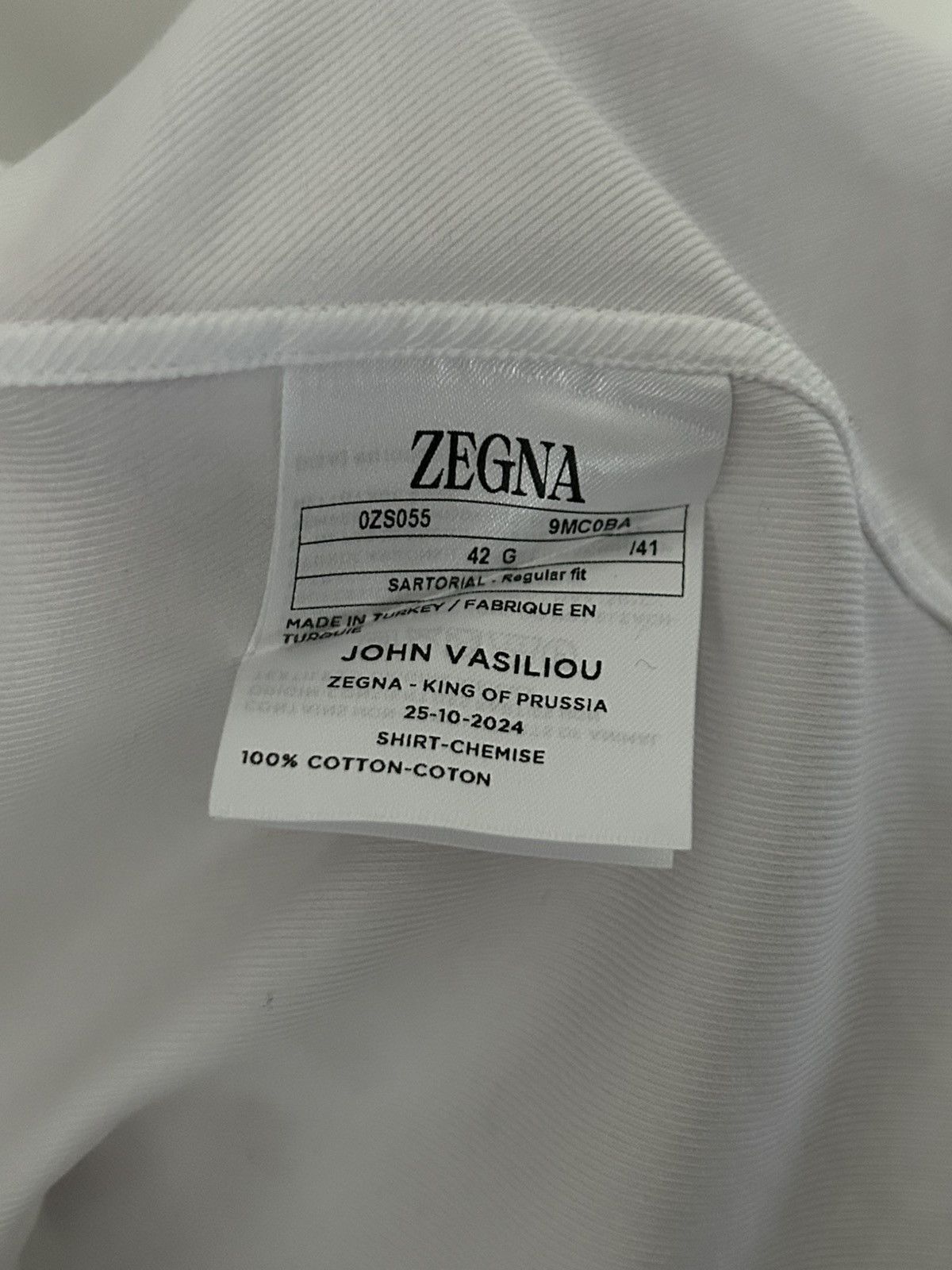 Ermenegildo Zegna Zegna Hidden Button French Cuff Shirt Size US L / EU 52-54 / 3 - 5 Thumbnail