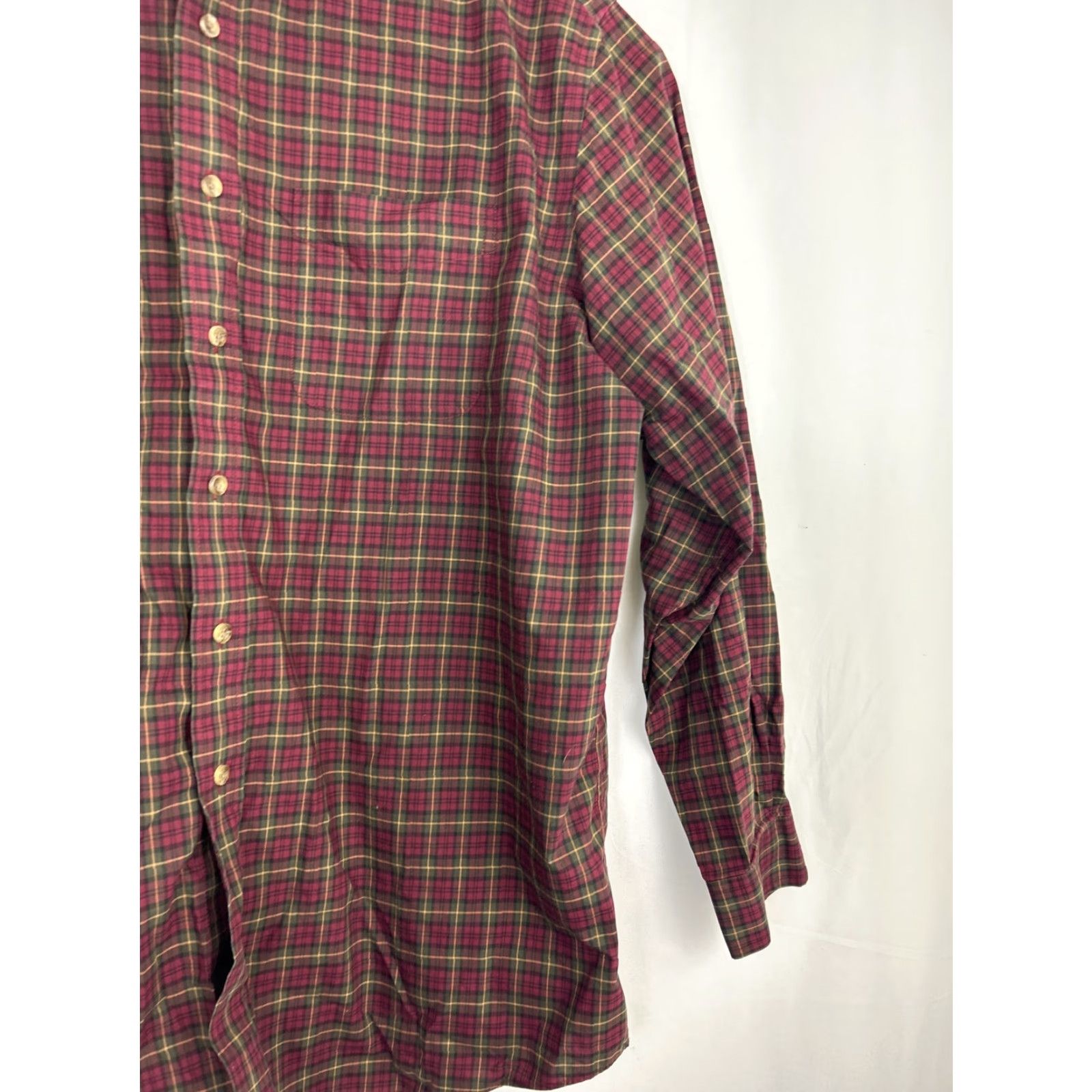 Vintage LL Bean Men’s Medium Red Green Plaid Lumberjack Shirt Long Sleeve Button-Up Size US XL / EU 56 / 4 - 3 Thumbnail