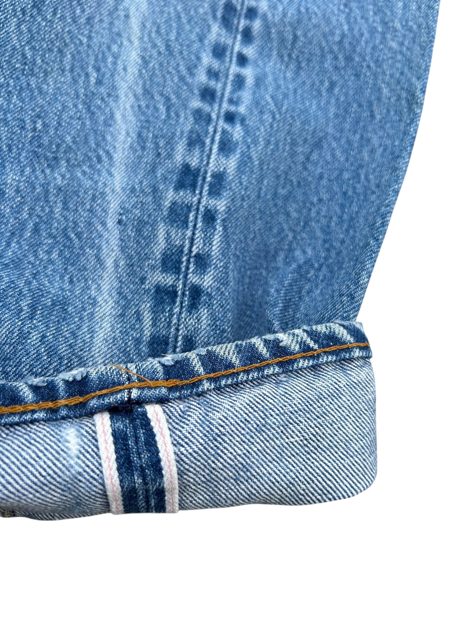 Levi's × Vintage Vintage Levis 501 Rindem Selvedge Distressed Denim Jeans Size US 29 - 3 Thumbnail