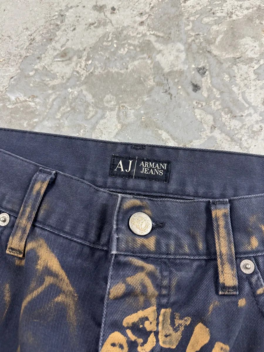 Armani 2000s Armani Navy & Orange Footprint Large Pants Size US 33 - 6 Thumbnail
