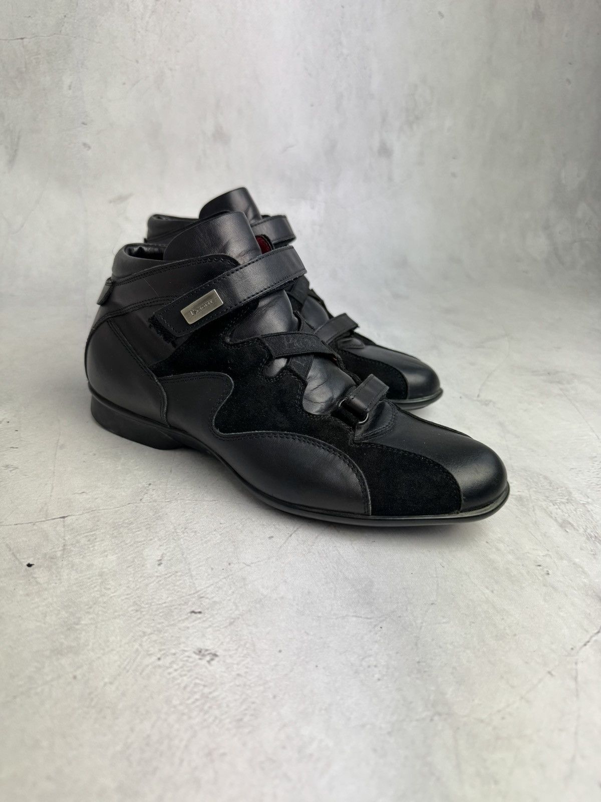 Paciotti Cesare Paciotti Leather Strap Sneakers Black Size US 6 / IT 36 - 1 Thumbnail