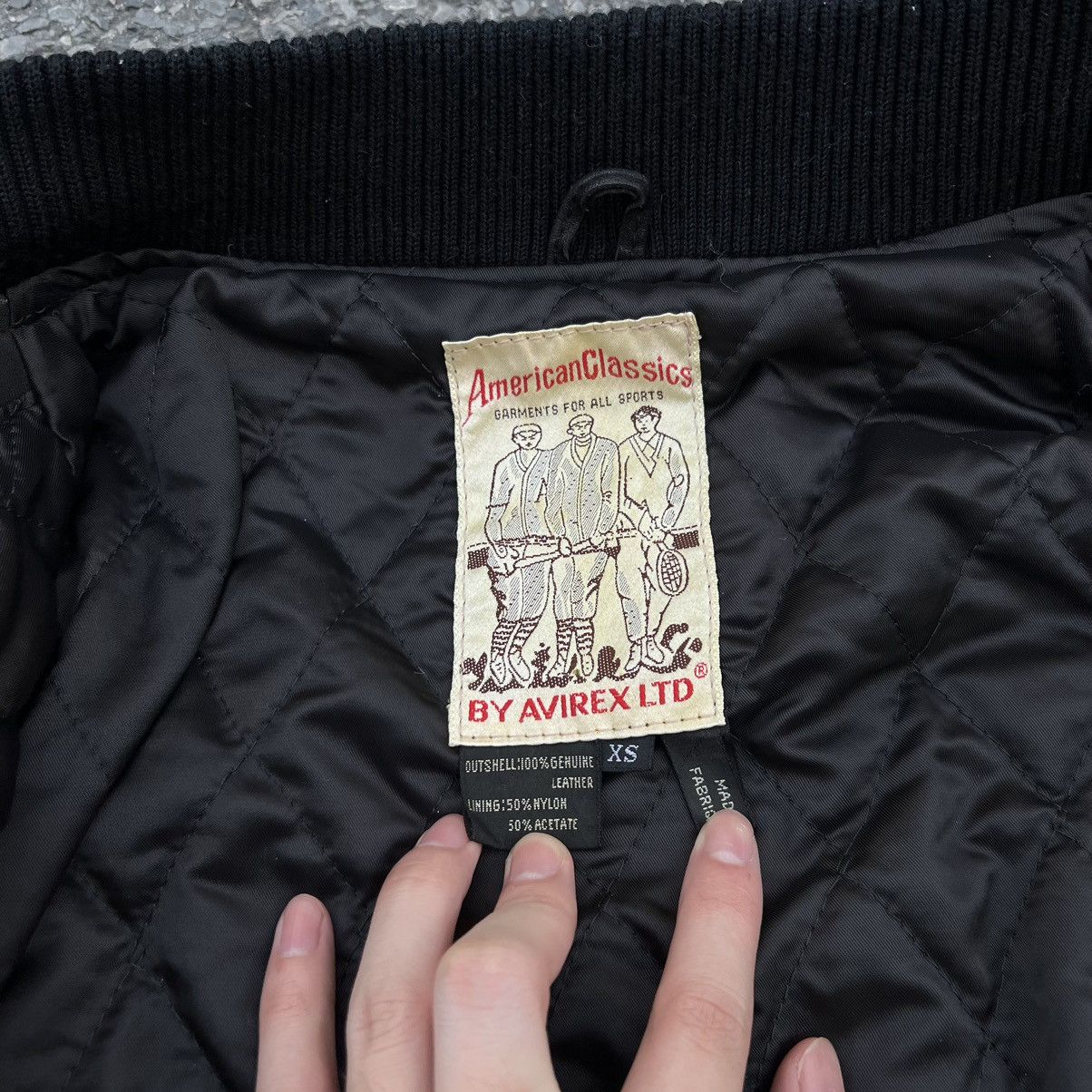Avirex × Vintage Avirex Signature Leather Varsity Jacket Size US XS / EU 42 / 0 - 6 Thumbnail