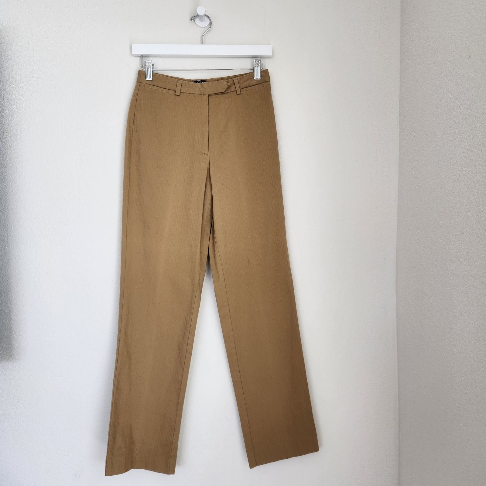 C.P. Company VintageTan High Rise Pinstripe Straight Leg Pants Italy 2 Size 26" / US 2 / IT 38 - 4 Thumbnail